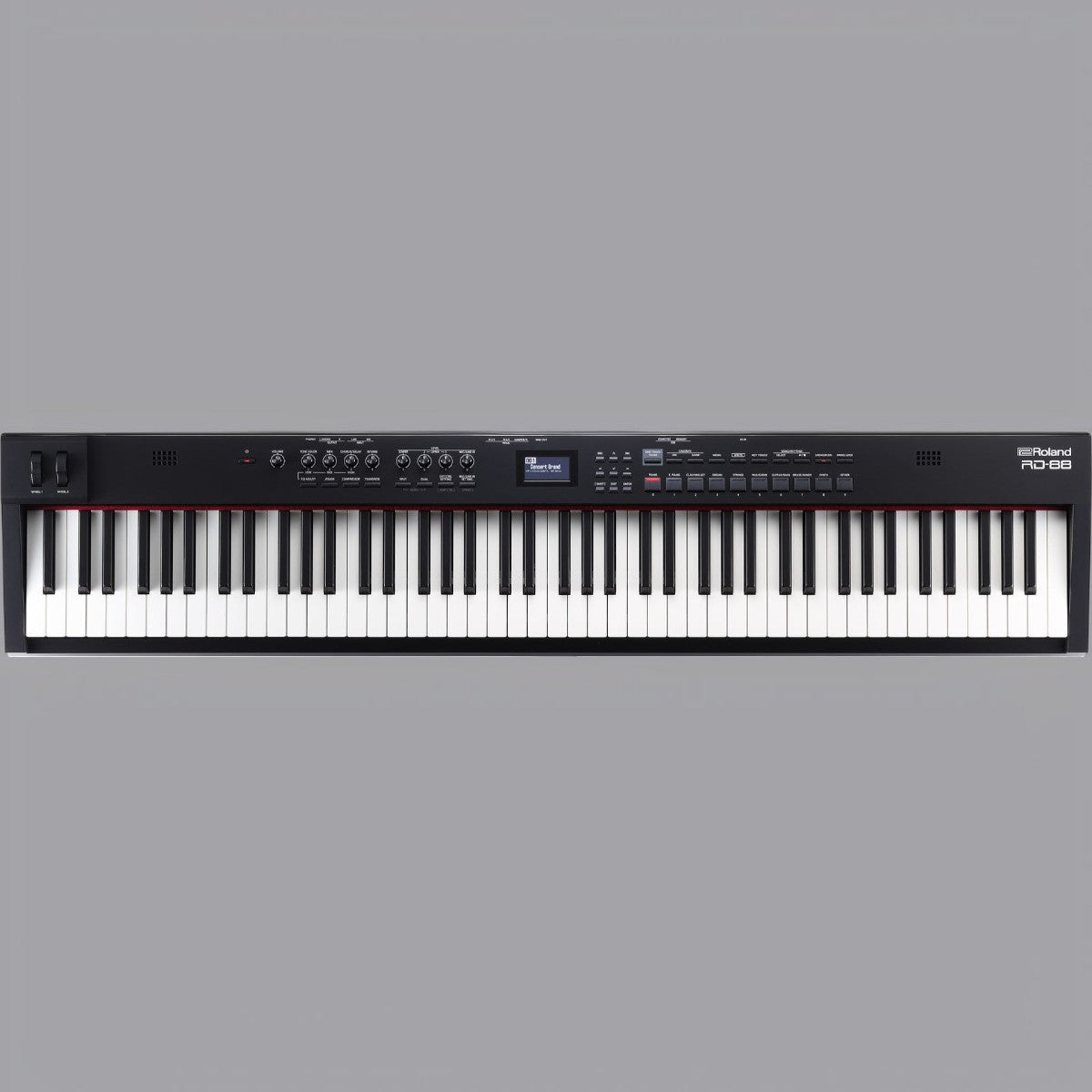 Đàn piano điện Roland RD-88 88 phím màu đen tại TÂN NHẠC CỤ, thiết kế gọn nhẹ với bảng điều khiển chuyên nghiệp.