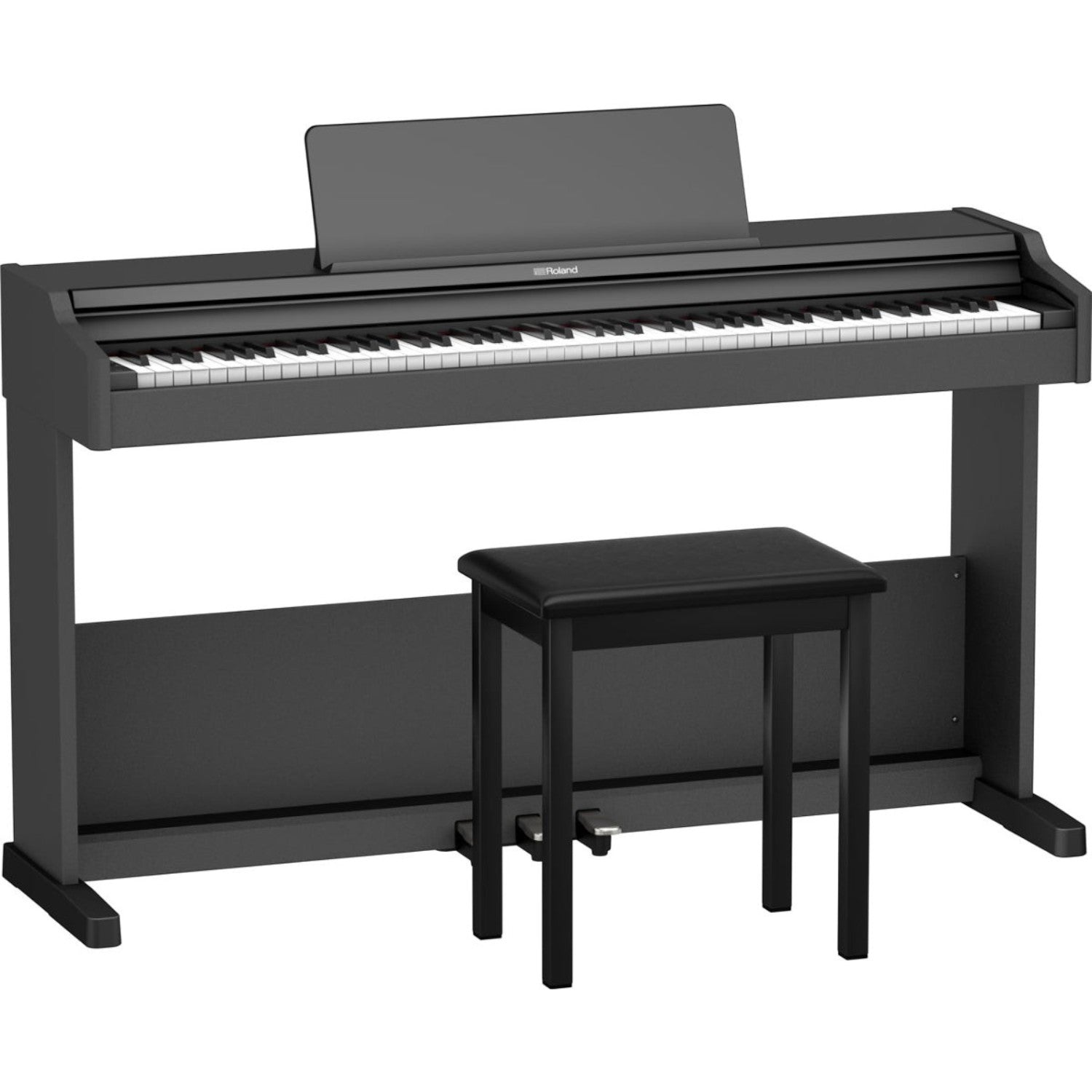 Đàn piano điện Roland RP107 màu đen dáng tủ đứng sang trọng tại TÂN NHẠC CỤ, kèm ghế ngồi và bàn phím PHA-4 Standard.