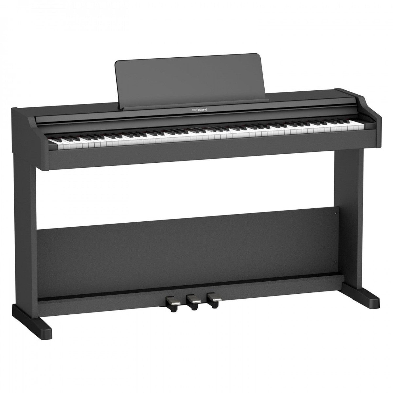 Đàn piano điện Roland RP107 màu đen dáng tủ đứng tại Tân Nhạc Cụ với bàn phím PHA-4 Standard và 3 pedal