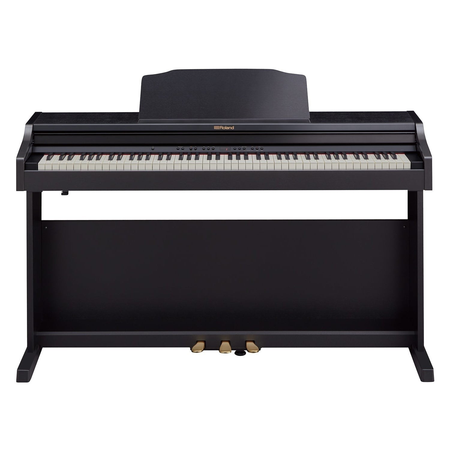 Đàn piano điện Roland RP302 màu đen sang trọng tại TÂN NHẠC CỤ, thiết kế dáng tủ gọn gàng và tinh tế.