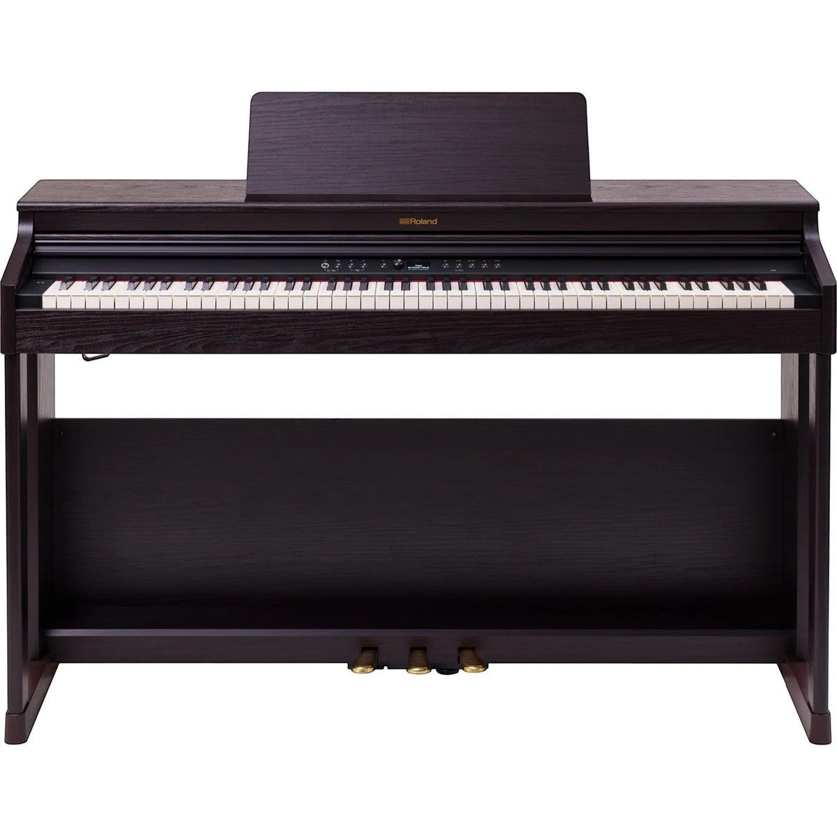 Đàn piano điện TÂN NHẠC CỤ Roland RP701 dáng tủ màu nâu gỗ sang trọng với bàn phím PHA-4 và nắp trượt gọn gàng
