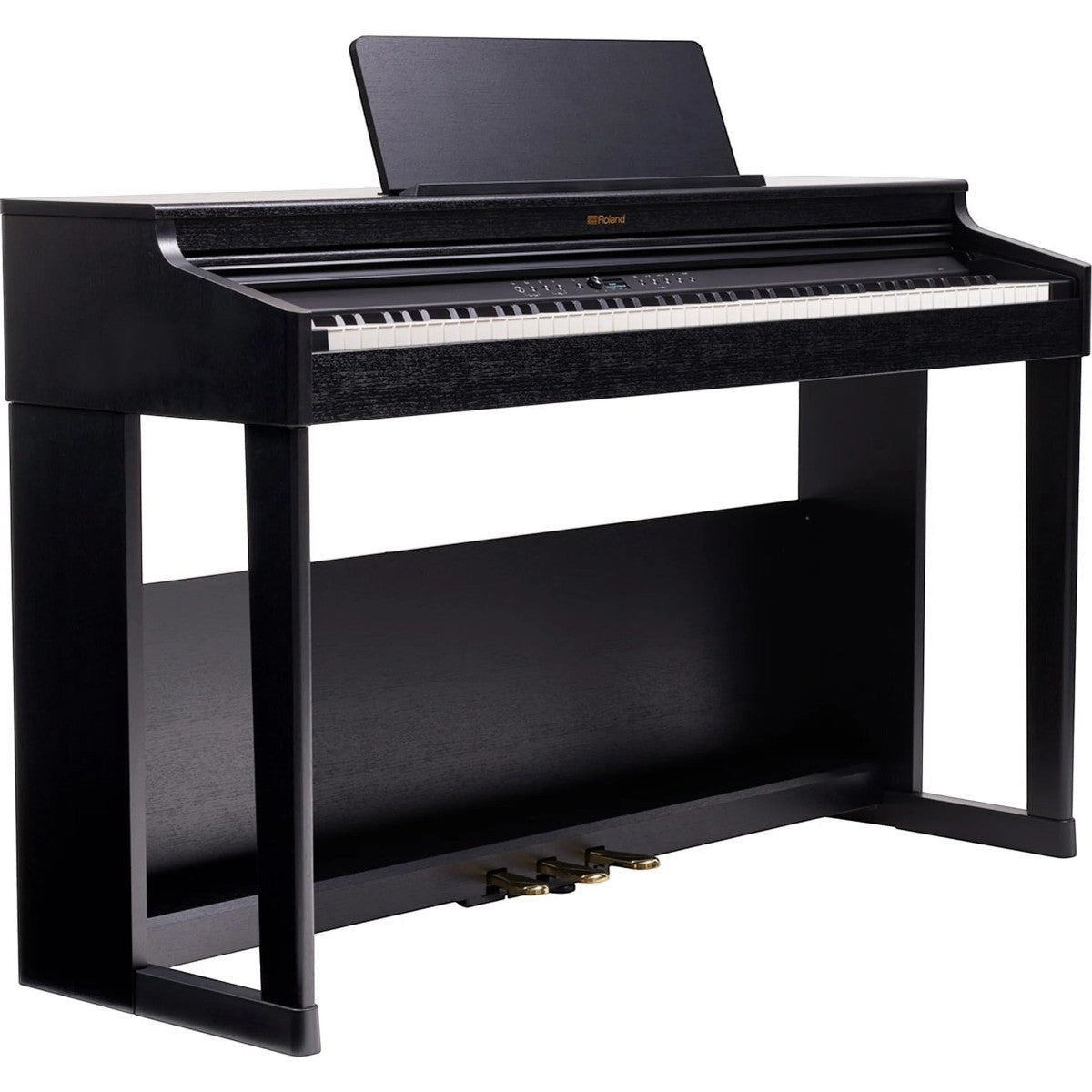 Đàn piano điện Roland RP701 màu đen dáng tủ tại TÂN NHẠC CỤ với bàn phím búa PHA-4 và nắp phím trượt thanh lịch