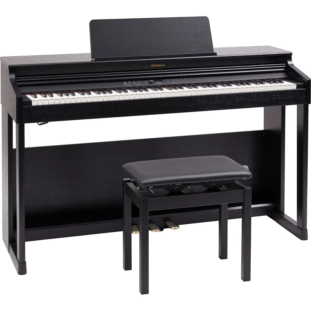 Đàn piano điện Roland RP701 màu đen dáng tủ sang trọng tại TÂN NHẠC CỤ, kèm ghế ngồi, bàn phím PHA-4 hiện đại.