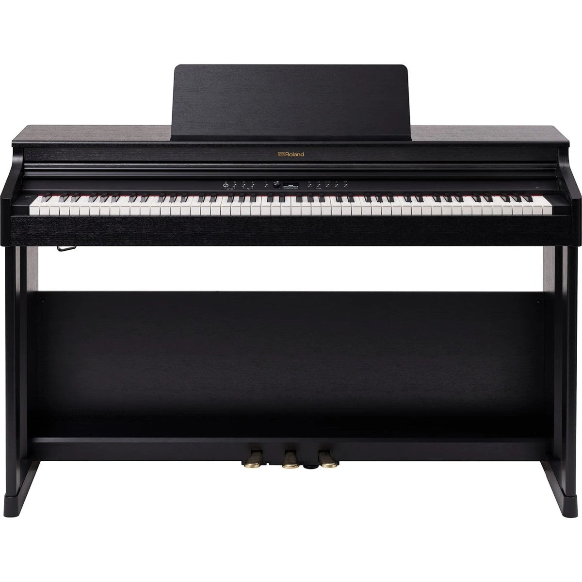 Đàn piano điện Roland RP701 màu đen dáng tủ tại TÂN NHẠC CỤ với bàn phím búa PHA-4 và nắp phím trượt thanh lịch
