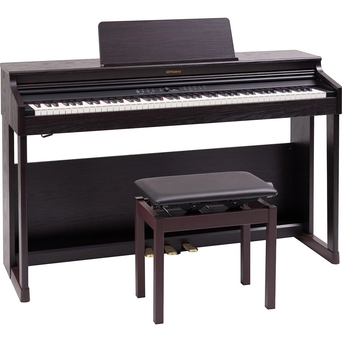 Đàn piano điện Roland RP701 dáng tủ màu nâu gỗ sang trọng tại TÂN NHẠC CỤ, kèm ghế ngồi đồng bộ