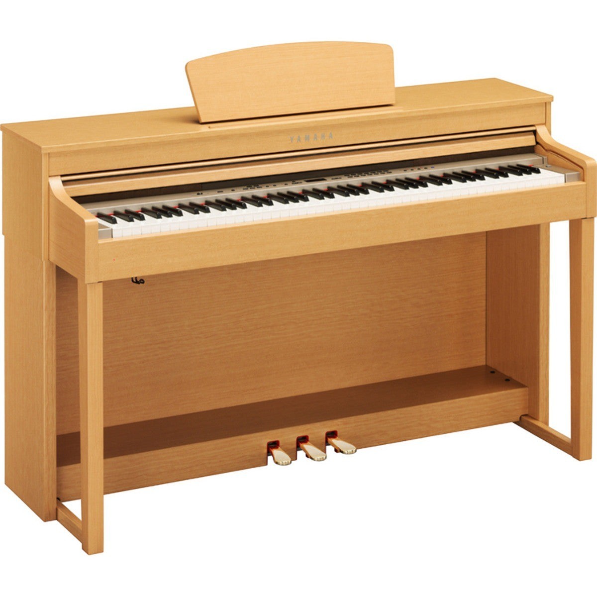 Đàn piano điện Yamaha CLP430 màu gỗ sáng tại TÂN NHẠC CỤ, thiết kế dáng tủ sang trọng với bàn phím GH3 chân thực.