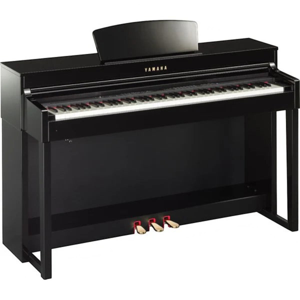Đàn piano điện Yamaha CLP430 màu đen sang trọng tại TÂN NHẠC CỤ với thiết kế dáng tủ hiện đại và bàn phím GH3