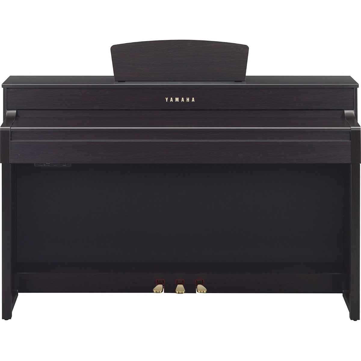 Đàn piano điện TÂN NHẠC CỤ Yamaha CLP535 màu gỗ tối sang trọng, thiết kế console hiện đại với 3 pedal kim loại