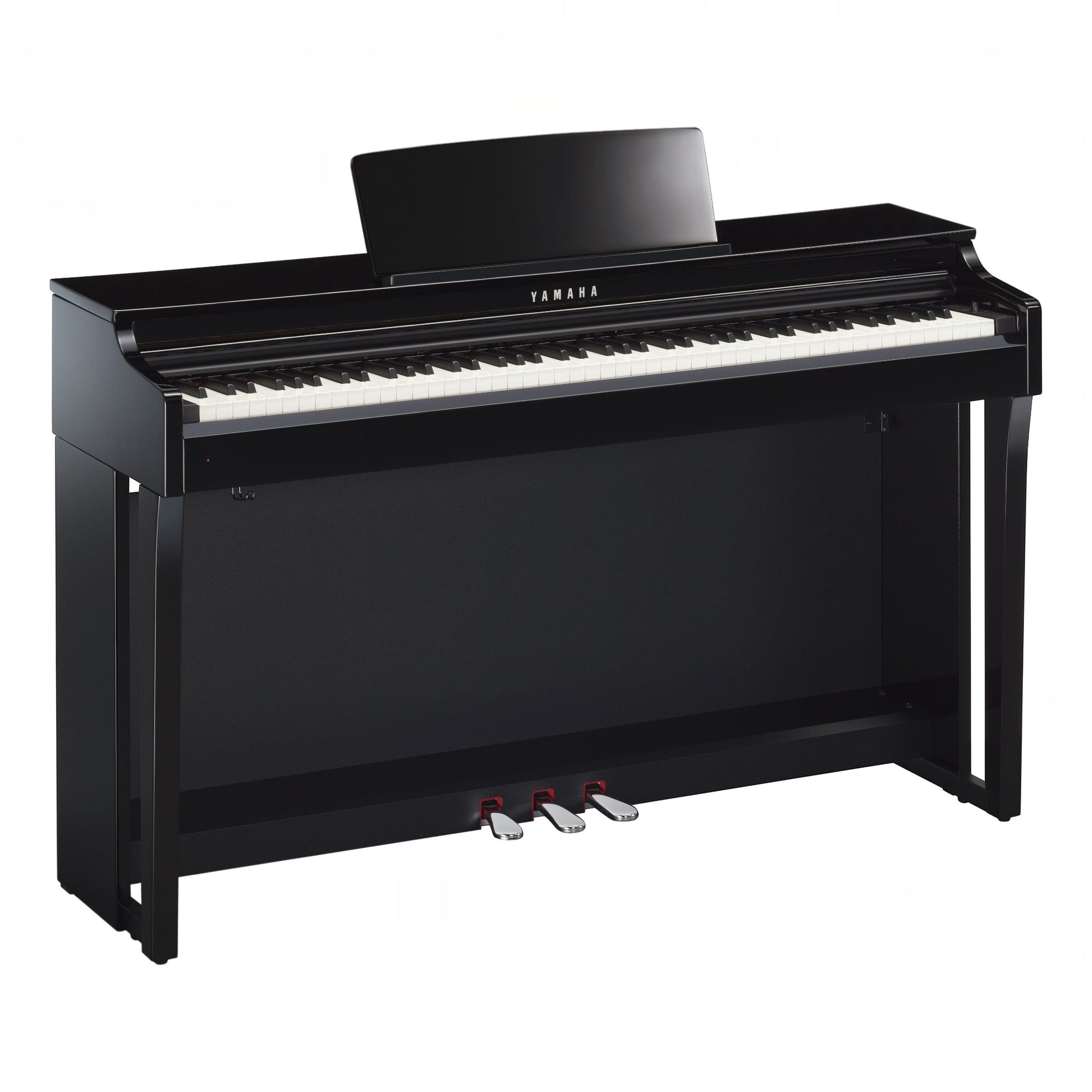 Đàn piano điện Yamaha CLP625 màu đen sang trọng tại TÂN NHẠC CỤ với thiết kế dáng tủ hiện đại và bàn phím GH3X