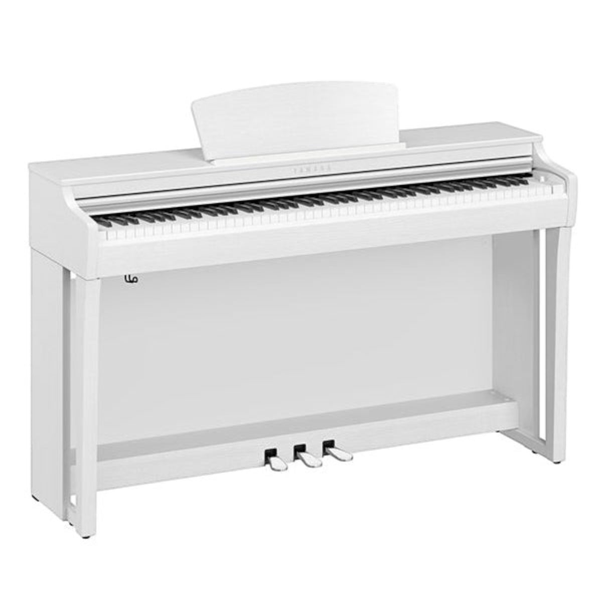 Đàn piano điện Yamaha CLP725 màu trắng sang trọng tại TÂN NHẠC CỤ, thiết kế dáng tủ hiện đại với 88 phím.