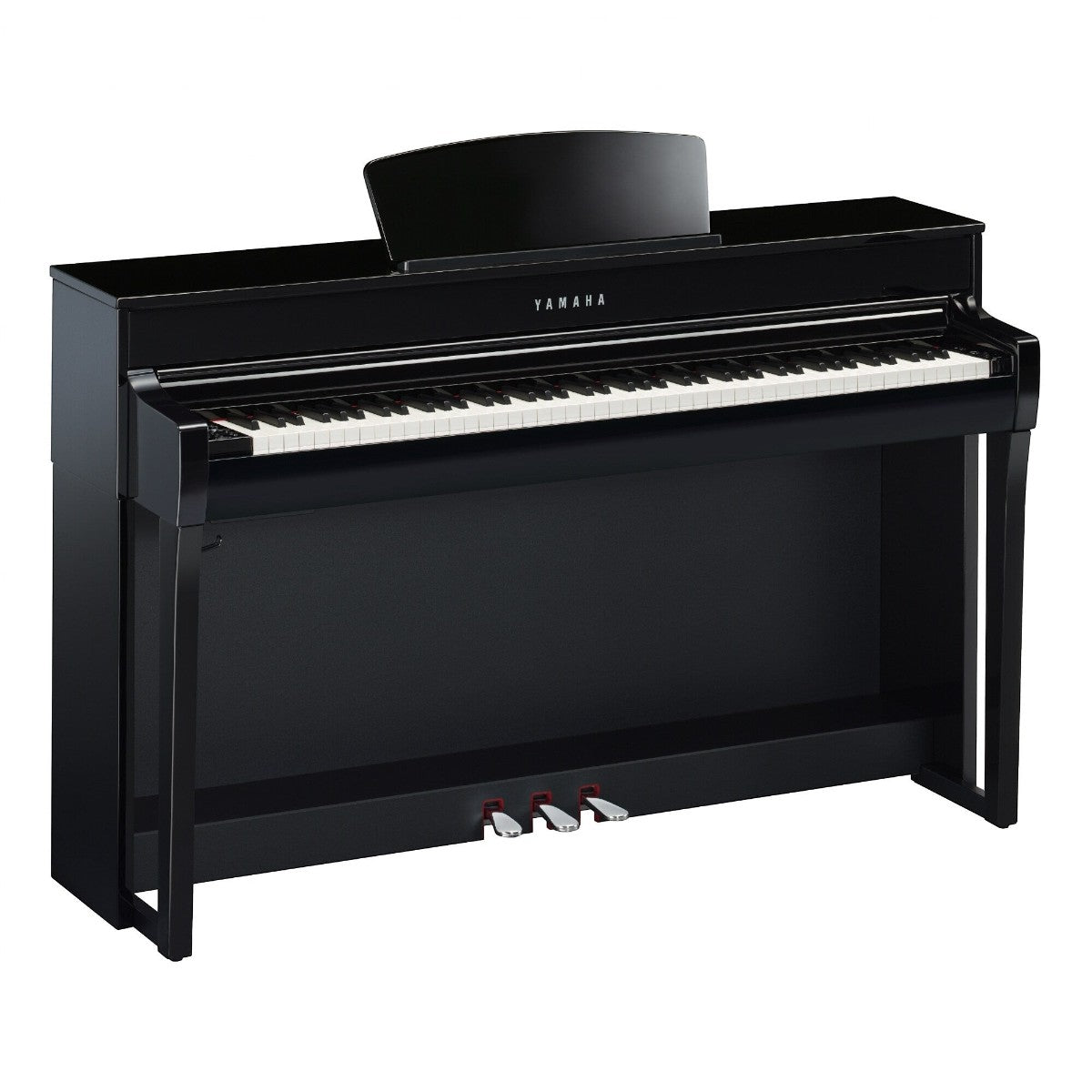 Đàn piano điện Yamaha CLP-735 màu đen sang trọng tại Tân Nhạc Cụ, thiết kế dáng tủ đứng hiện đại và tinh tế.