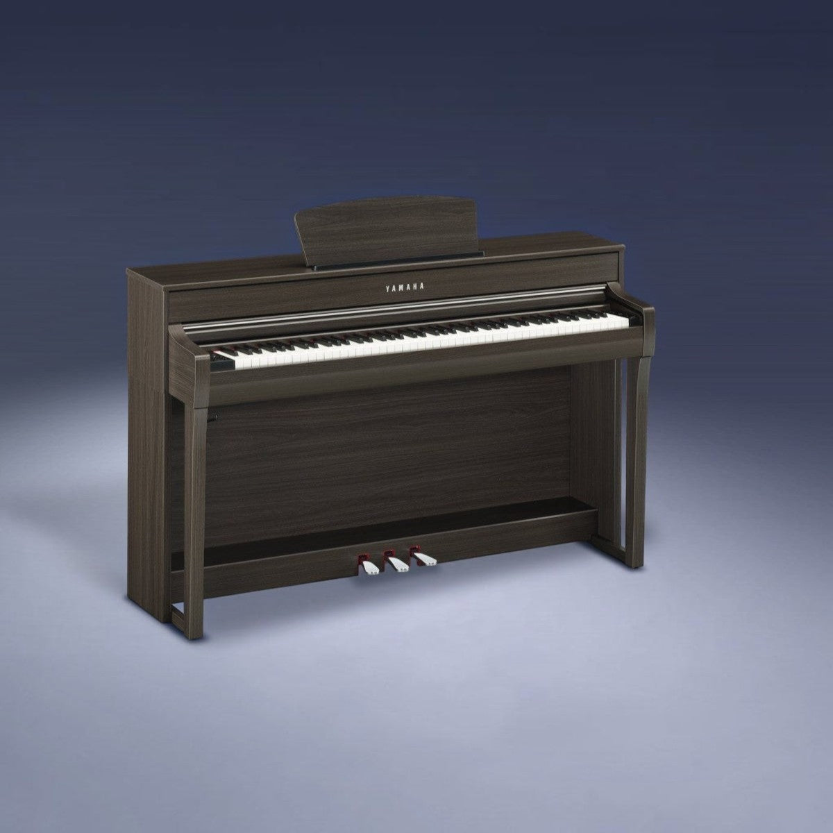 Đàn piano điện Yamaha CLP-735 màu gỗ tối sang trọng tại TÂN NHẠC CỤ, thiết kế hiện đại với 88 phím GrandTouch-S
