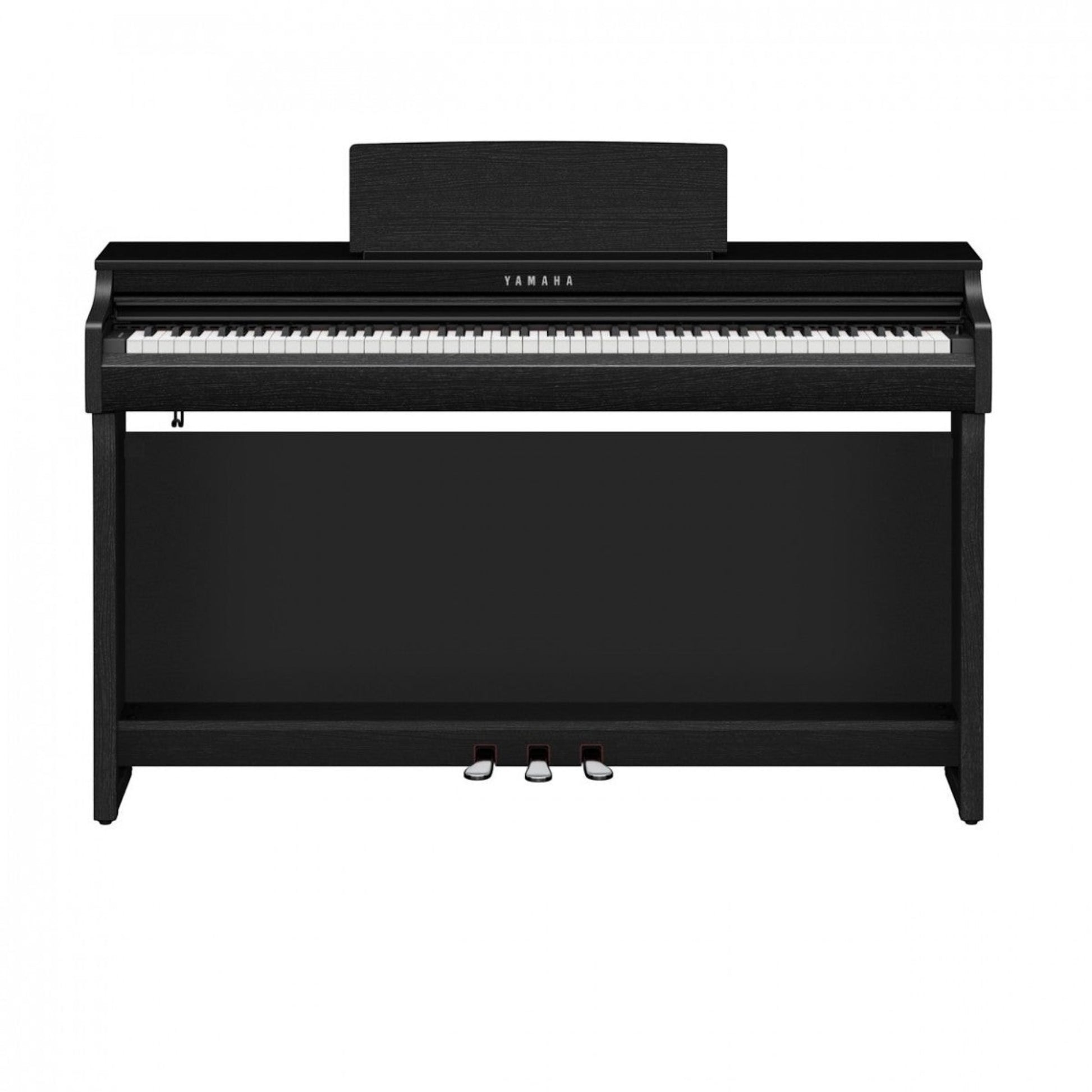 Đàn piano điện TÂN NHẠC CỤ Yamaha CLP-825 màu đen mờ với thiết kế tủ đứng sang trọng và cụm 3 pedal
