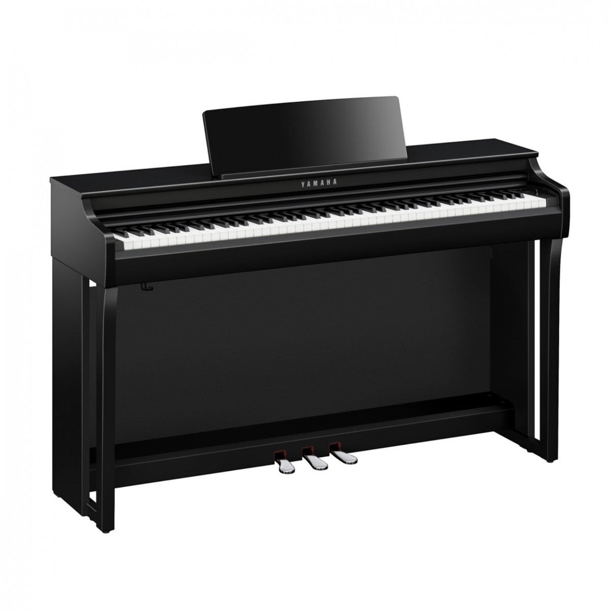 Đàn piano điện Yamaha CLP-835 màu đen mờ sang trọng, thiết kế dáng tủ đứng hiện đại tại Tân Nhạc Cụ