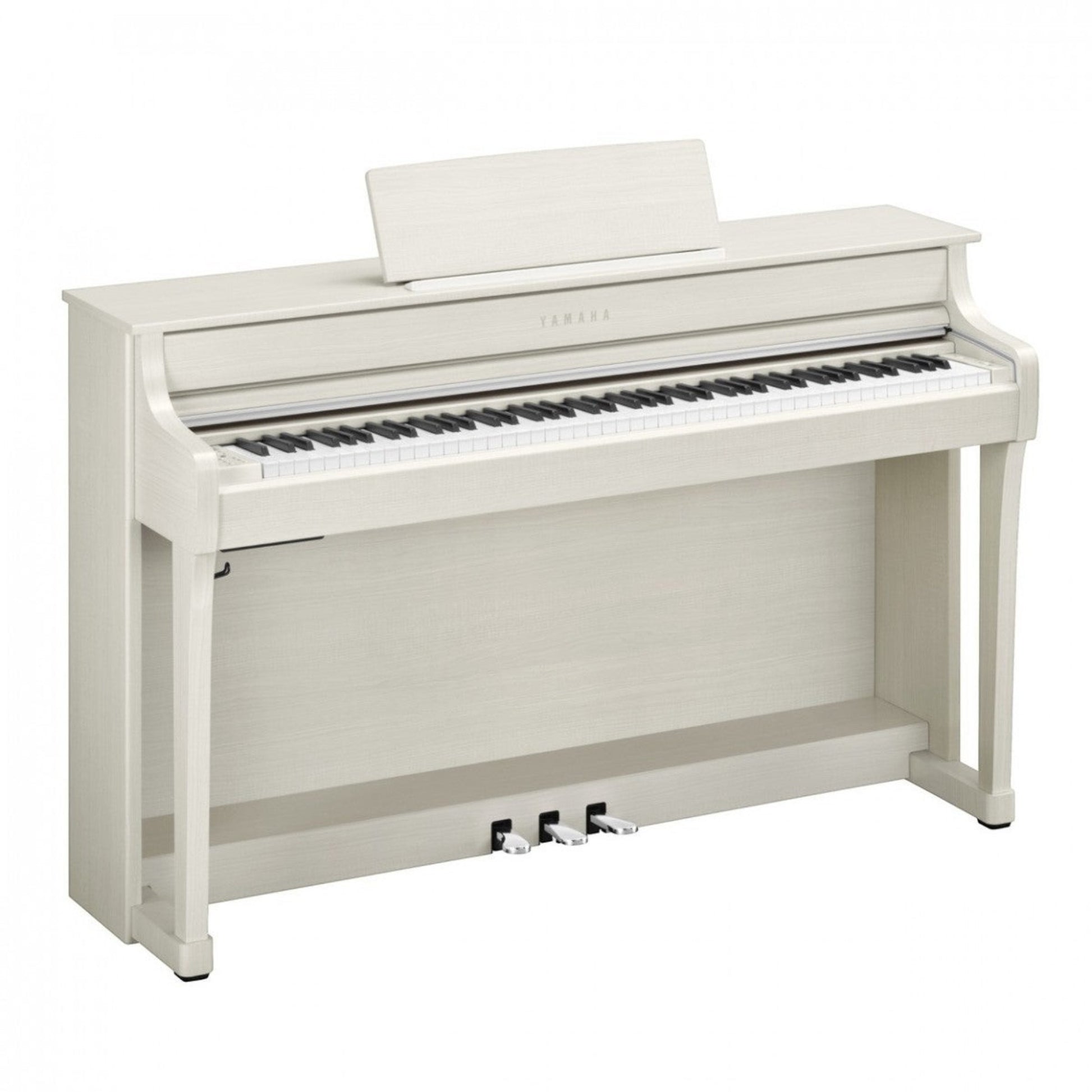 Đàn piano điện Yamaha CLP-835 màu trắng trang nhã tại TÂN NHẠC CỤ, thiết kế dáng tủ đứng sang trọng.