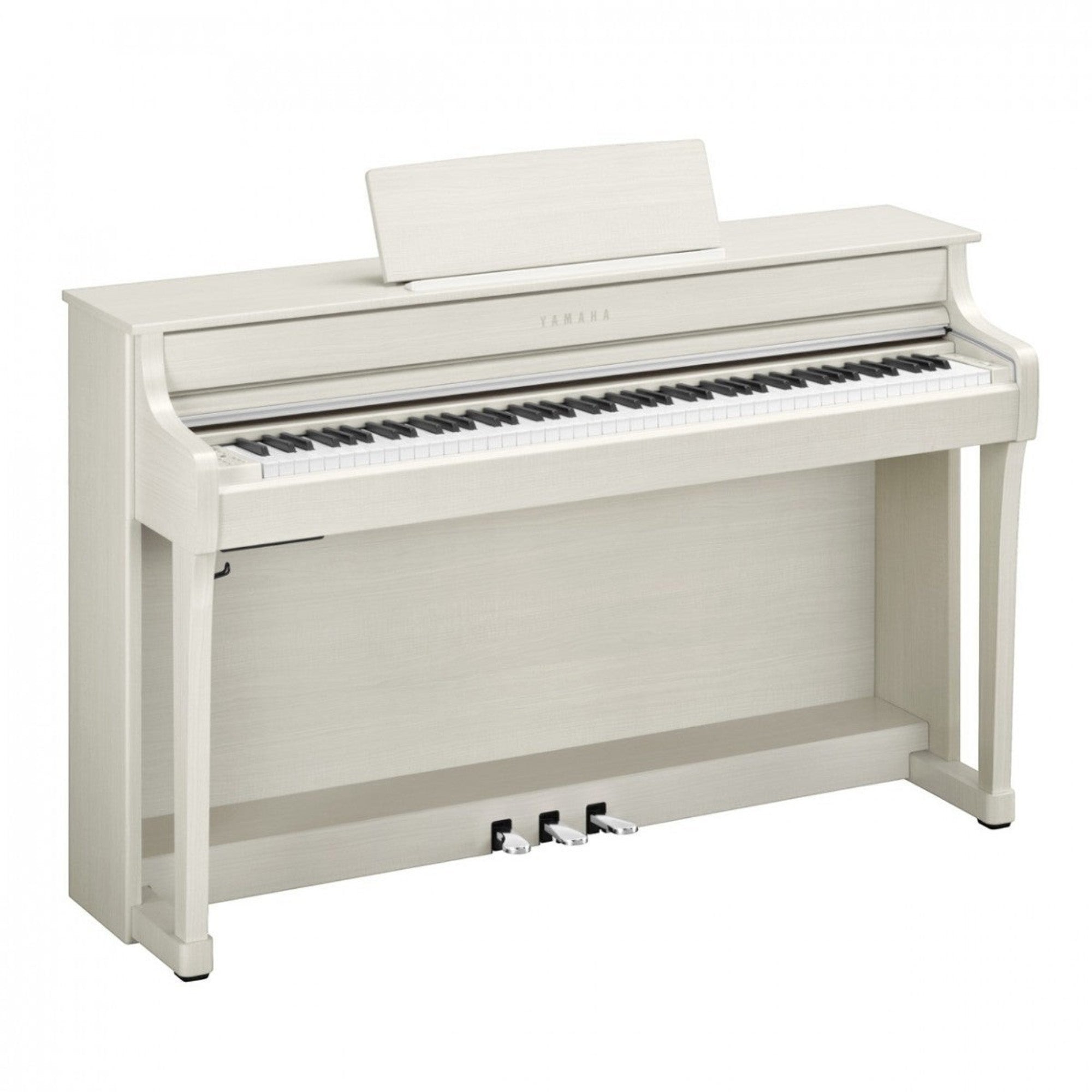 Đàn piano điện Yamaha CLP-835 màu trắng trang nhã tại TÂN NHẠC CỤ, thiết kế dáng tủ đứng sang trọng.