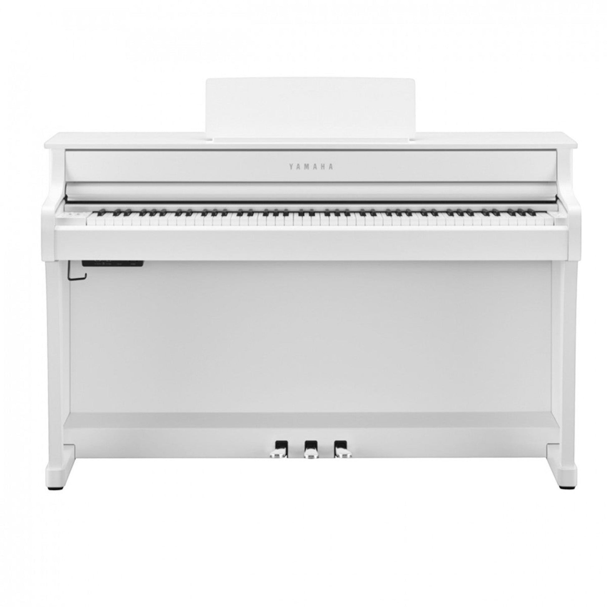 Đàn piano điện Yamaha CLP-835 màu trắng sang trọng tại TÂN NHẠC CỤ, thiết kế tủ đứng hiện đại với 88 phím GrandTouch-S