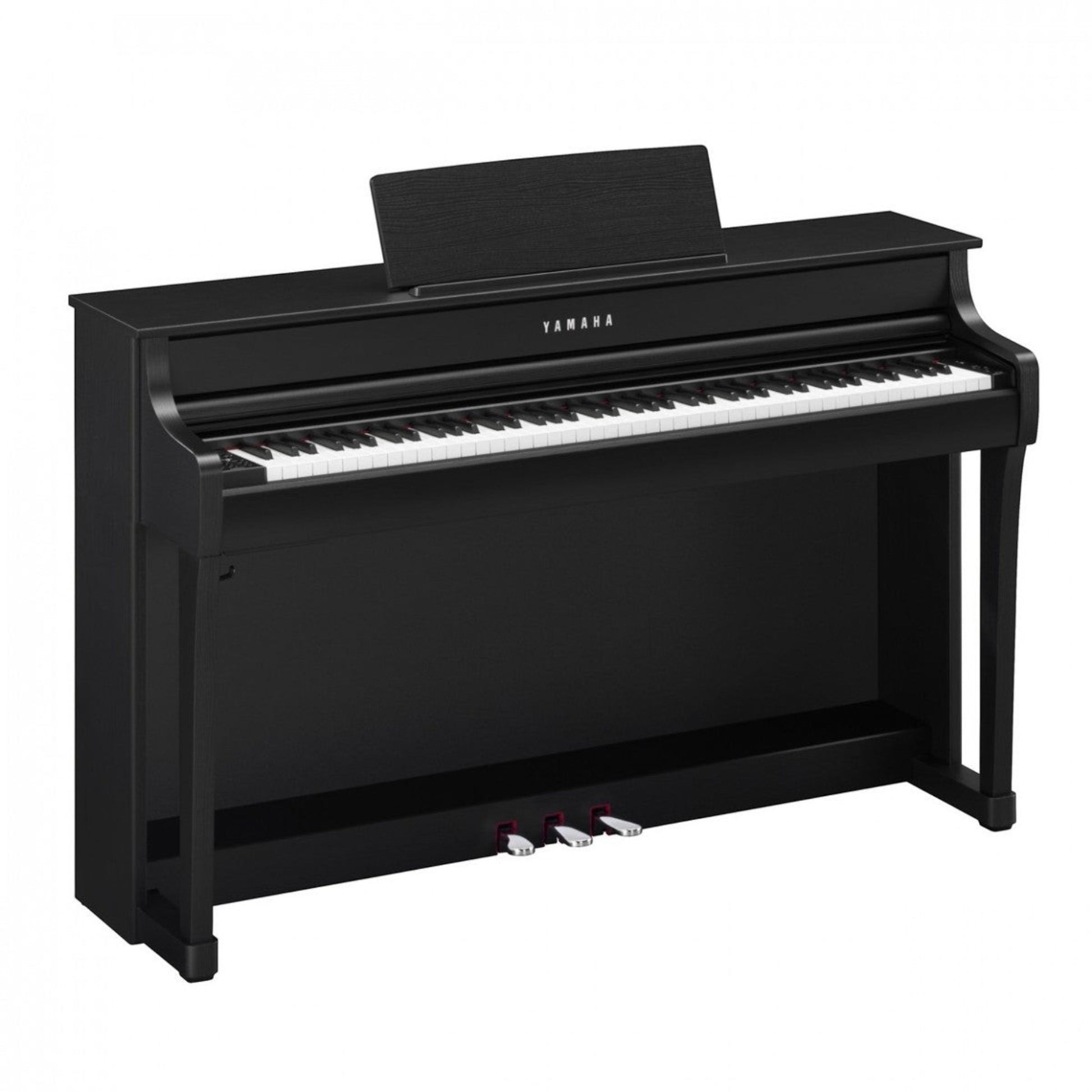 Đàn piano điện TÂN NHẠC CỤ Yamaha CLP-835 màu đen mờ, dáng tủ đứng sang trọng với bàn phím GrandTouch-S cao cấp.