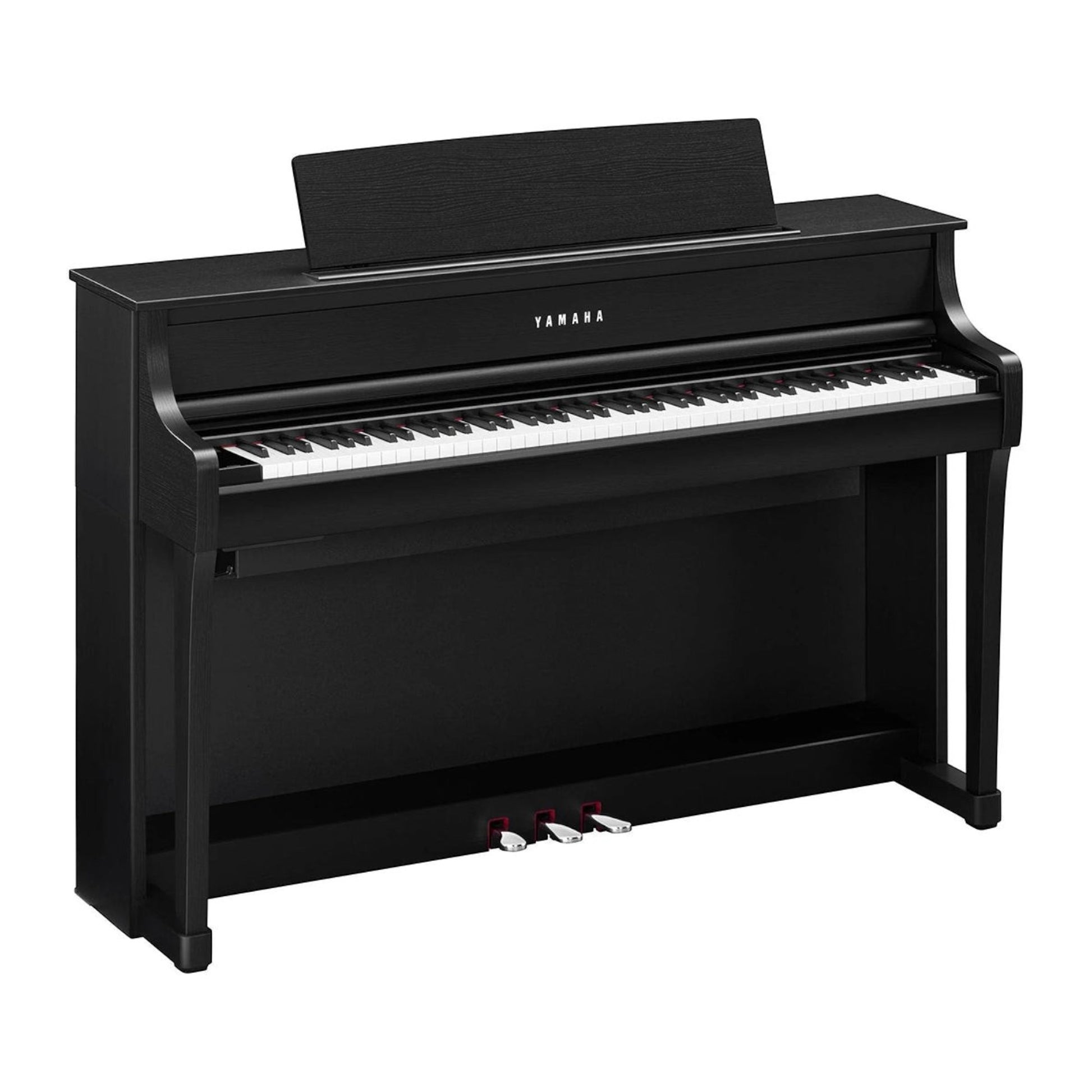 Đàn piano điện Yamaha CLP-875 màu đen mờ tại Tân Nhạc Cụ với bàn phím gỗ GrandTouch và thiết kế tủ đứng sang trọng