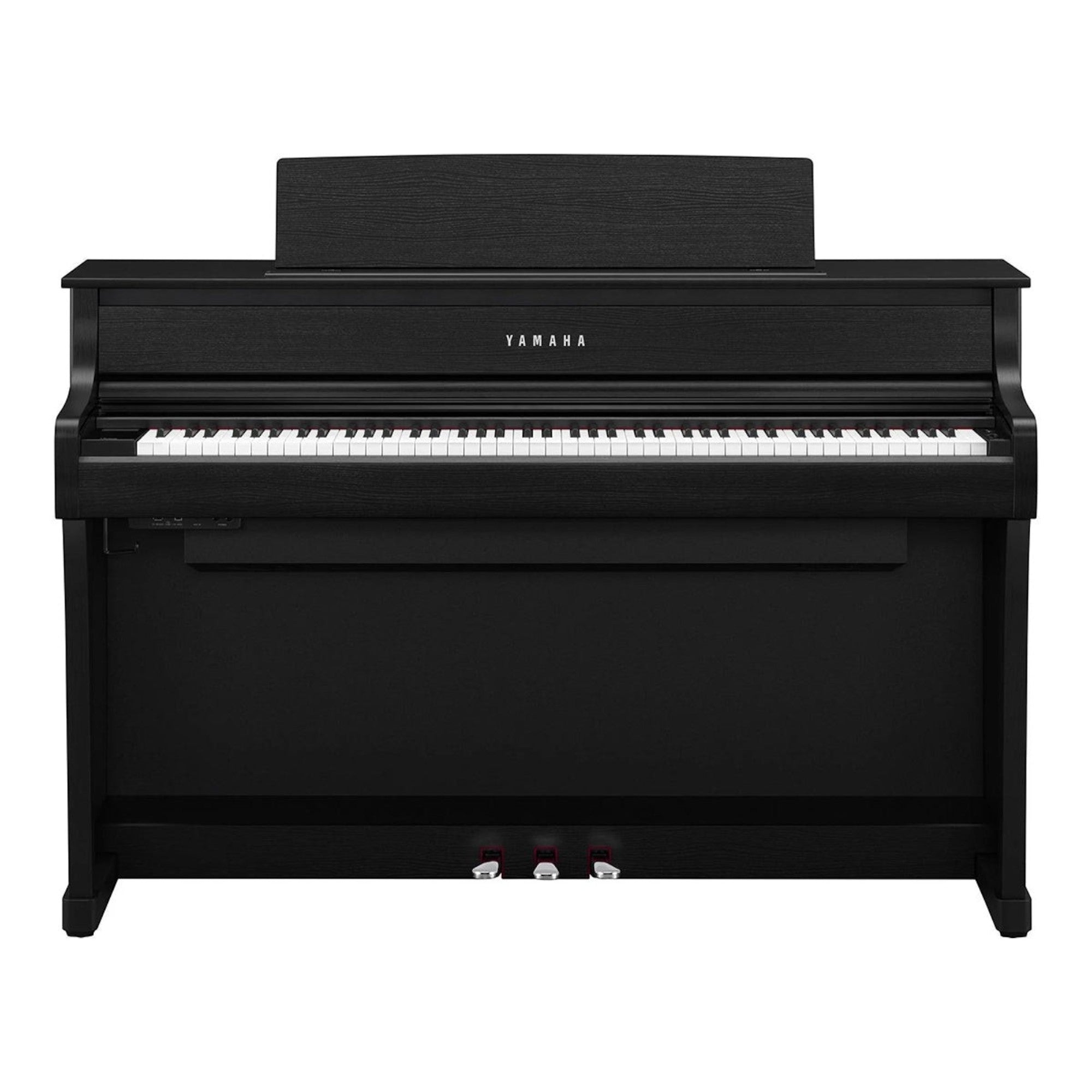 Đàn piano điện Yamaha CLP-875 màu đen mờ tại Tân Nhạc Cụ với bàn phím gỗ GrandTouch và thiết kế tủ đứng sang trọng