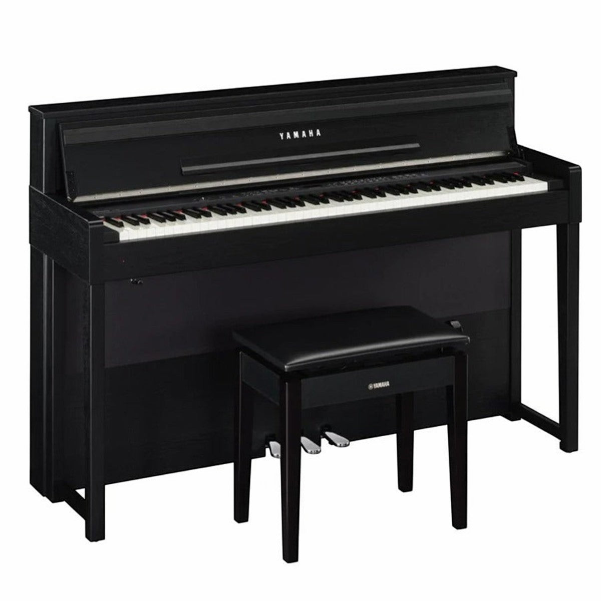 Đàn piano điện TÂN NHẠC CỤ Yamaha CLP-S406 màu đen satin dáng tủ mỏng slimline sang trọng kèm ghế đàn