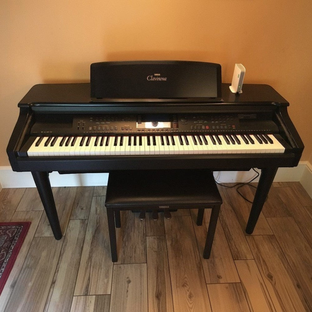 Đàn piano điện Yamaha CVP-69 màu đen dáng tủ sang trọng tại TÂN NHẠC CỤ, kèm ghế đàn đồng bộ
