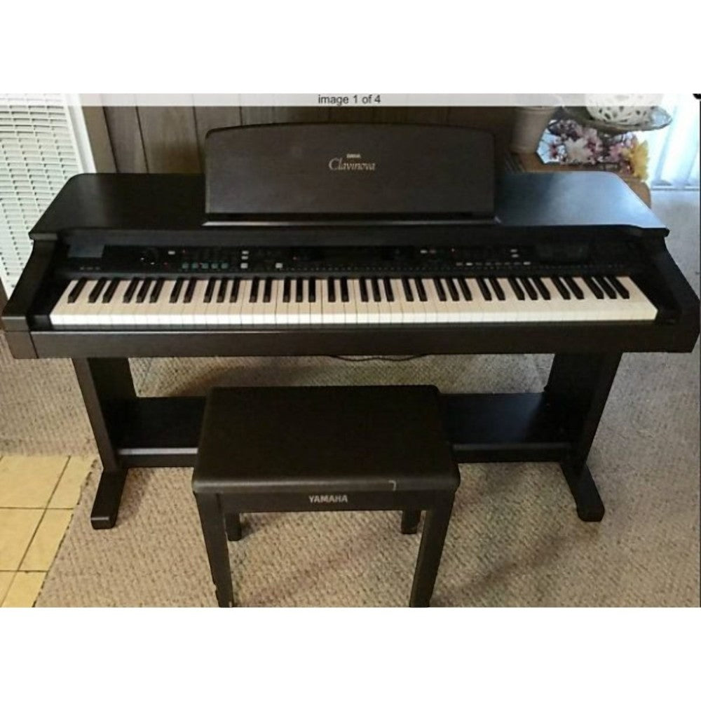 Đàn piano điện TÂN NHẠC CỤ Yamaha CVP59 màu nâu đen dáng tủ sang trọng kèm ghế ngồi