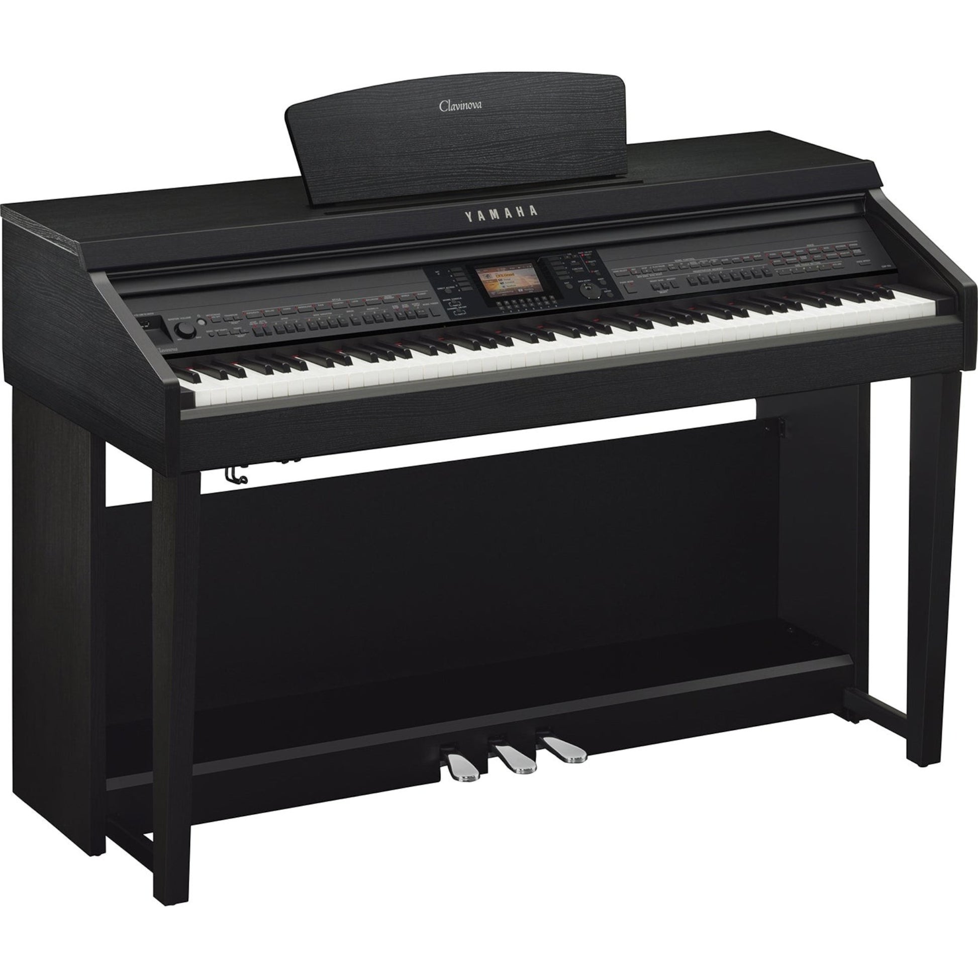 Đàn piano điện đa năng TÂN NHẠC CỤ Yamaha CVP-701 màu đen với bàn phím GH3X và màn hình màu hiển thị