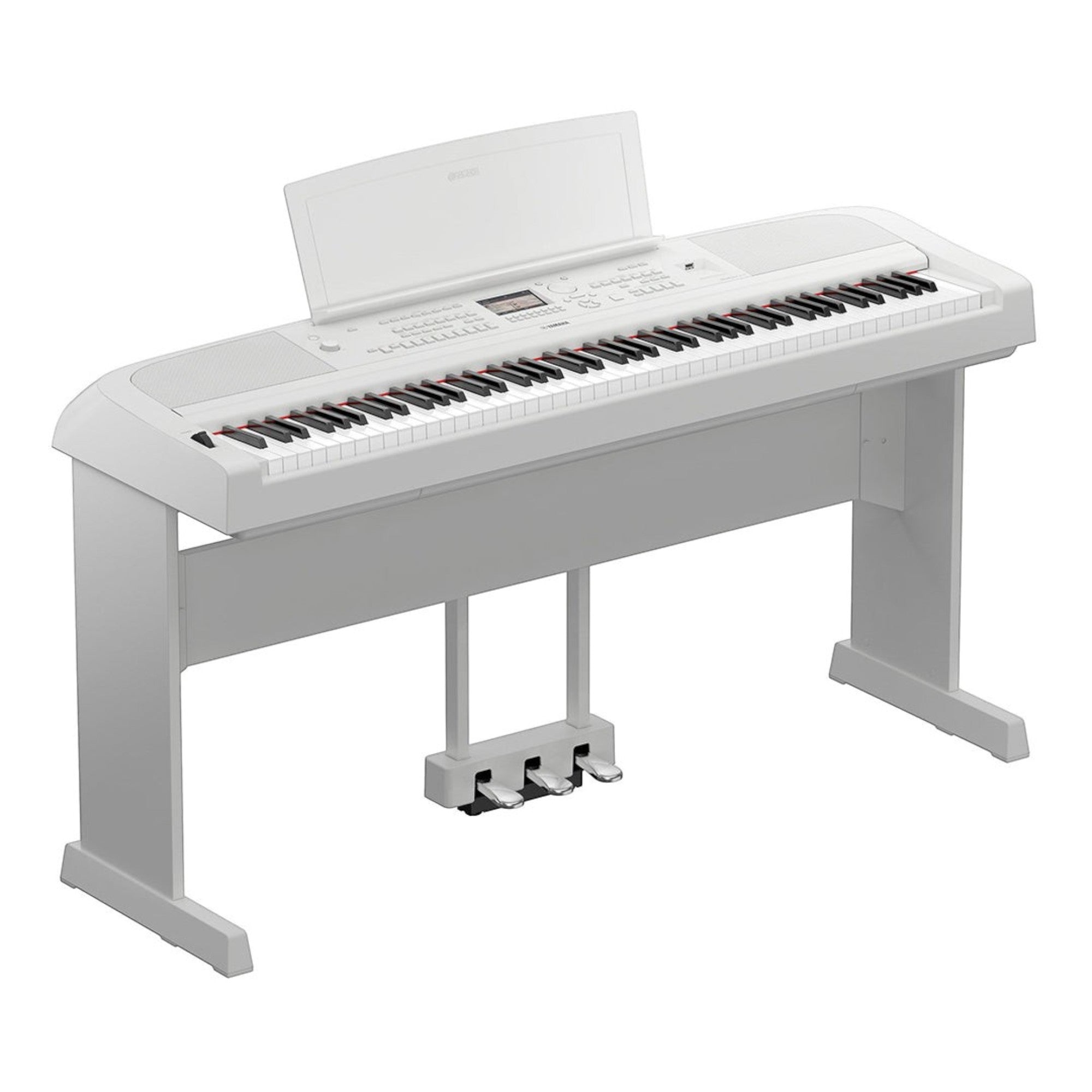 Đàn piano điện TÂN NHẠC CỤ Yamaha DGX670 màu trắng hiện đại với 88 phím GHS và hệ thống loa tích hợp