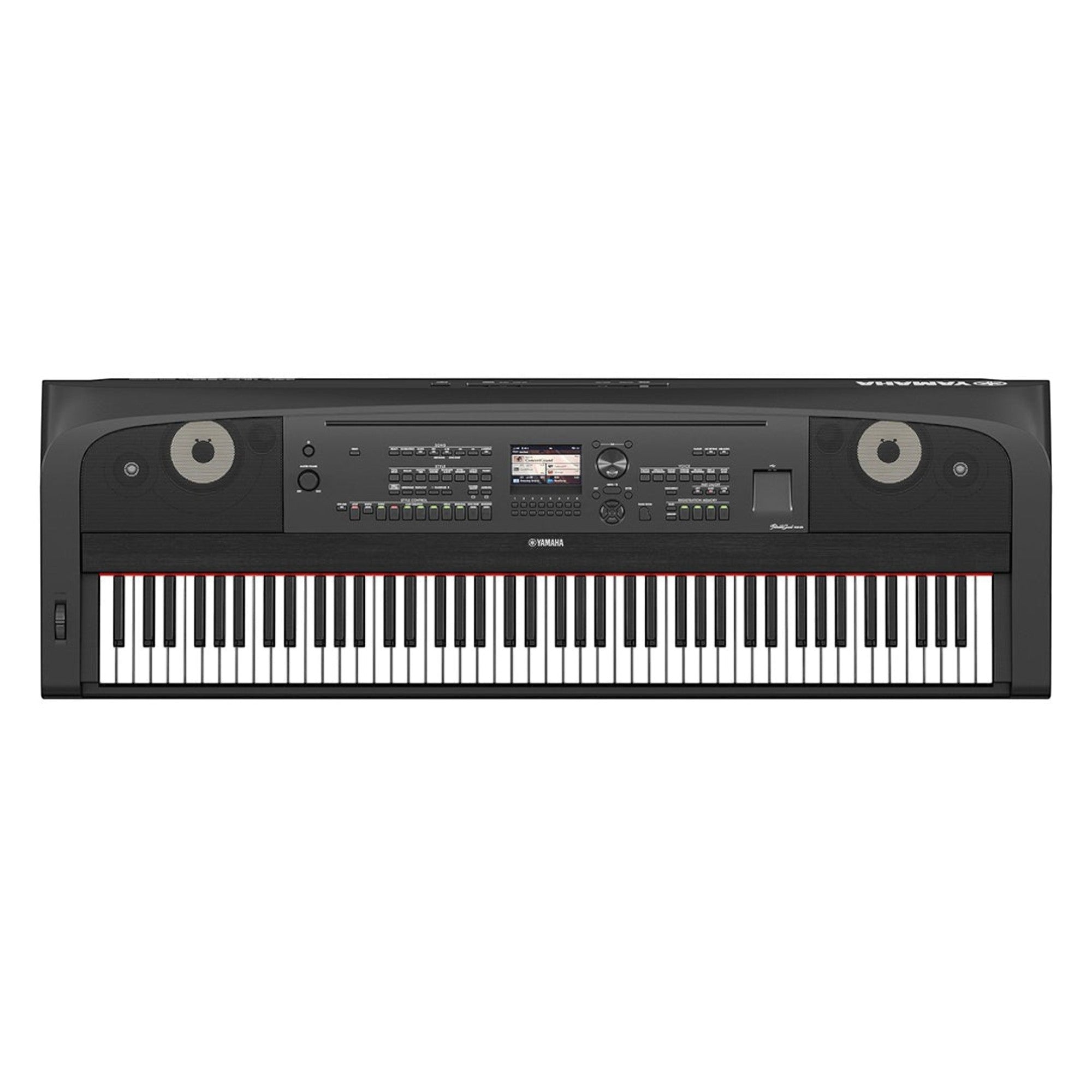 Đàn piano điện TÂN NHẠC CỤ Yamaha DGX670 màu đen với 88 phím GHS, màn hình LCD và hệ thống loa tích hợp