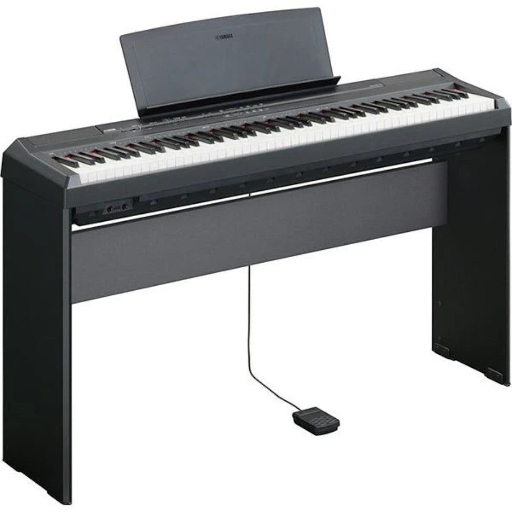 Đàn piano điện Yamaha P105 màu đen tại TÂN NHẠC CỤ, thiết kế portable 88 phím GHS gọn nhẹ và tinh tế.