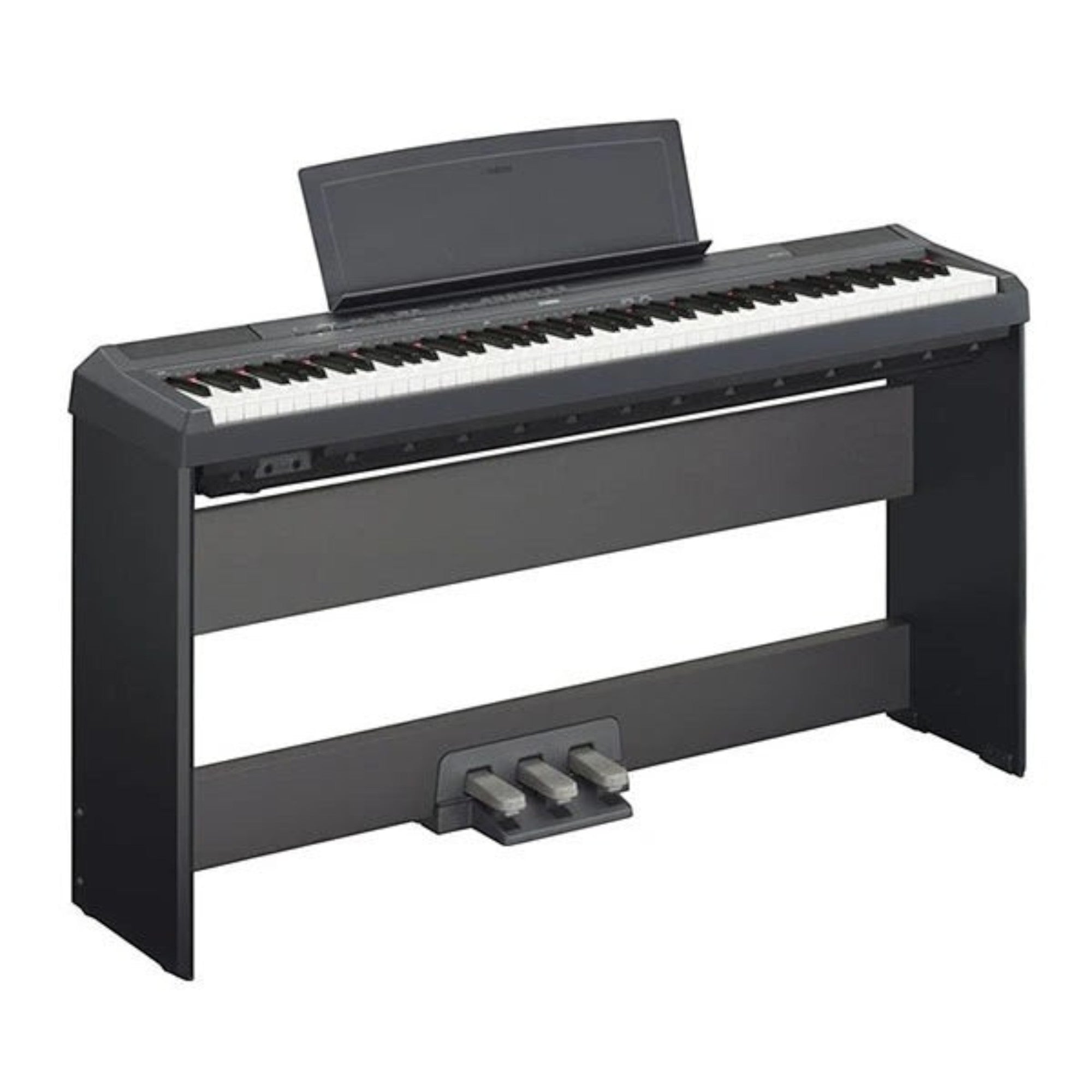 Đàn piano điện TÂN NHẠC CỤ Yamaha P-115 màu đen với thiết kế gọn nhẹ, bàn phím 88 phím GHS và chân đế chắc chắn