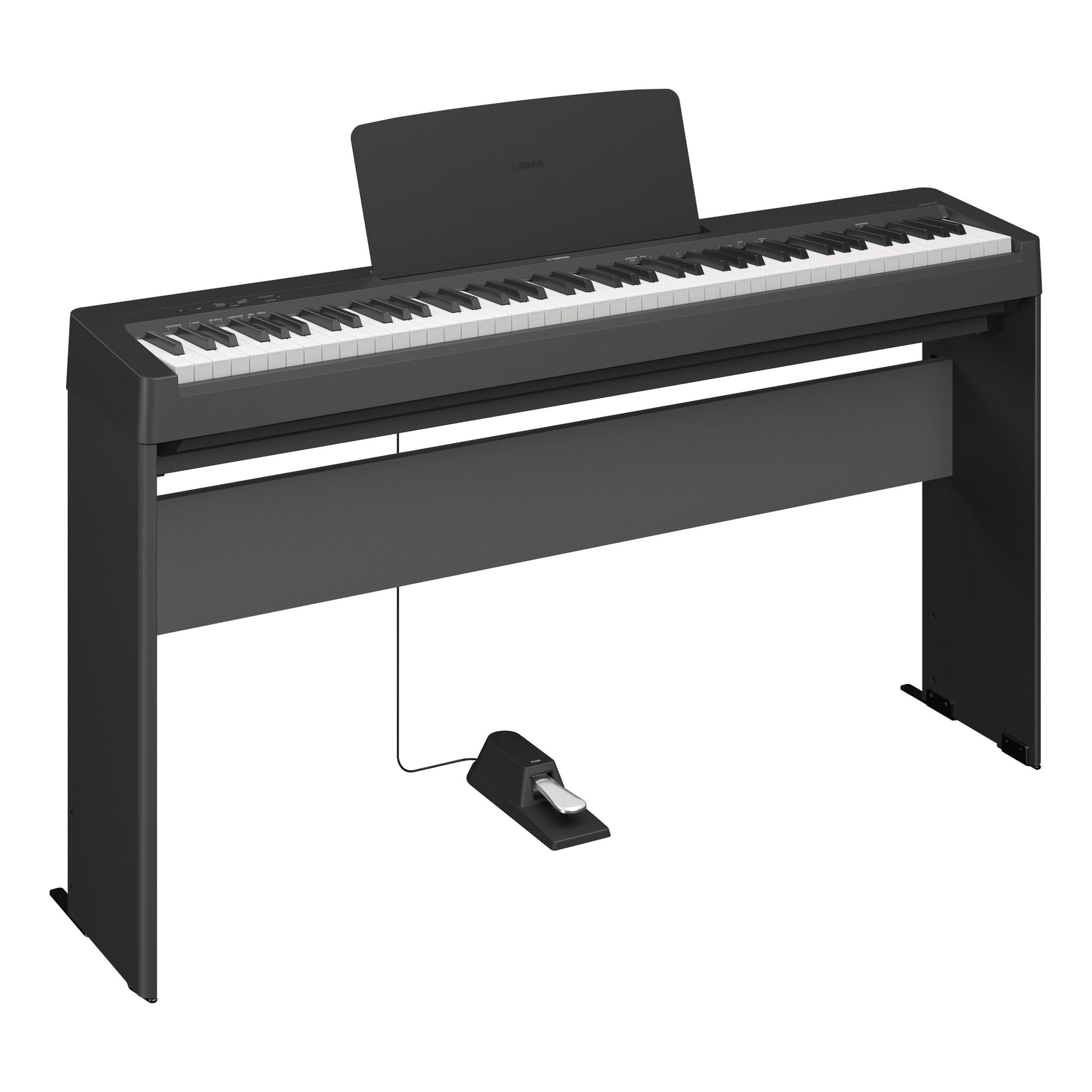 Đàn piano điện Yamaha P-143BT màu đen tại TÂN NHẠC CỤ với bàn phím 88 phím GHC và pedal sustain đi kèm