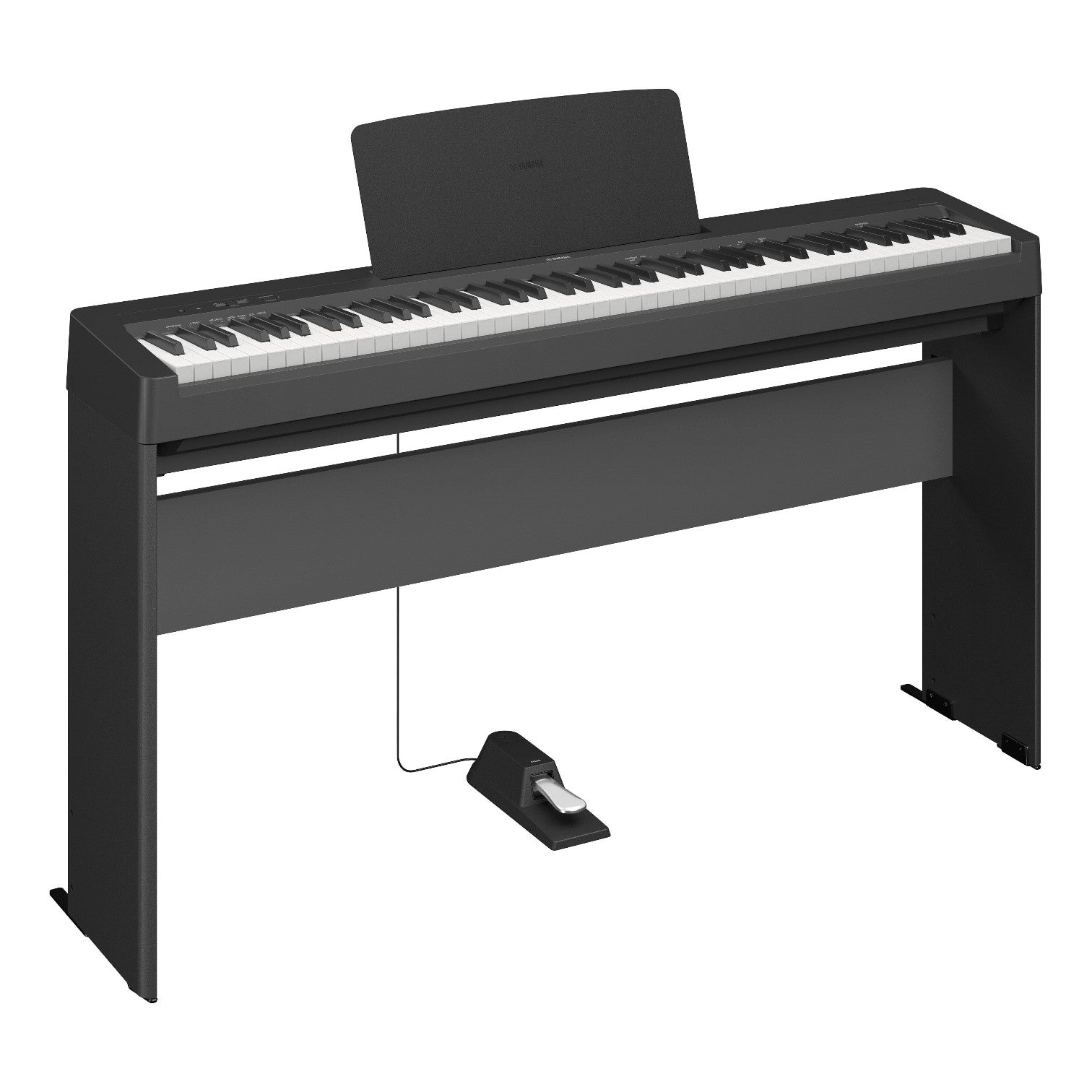 Đàn piano điện Yamaha P-145BT màu đen tại Tân Nhạc Cụ với bàn phím GHC 88 phím và pedal sustain đi kèm