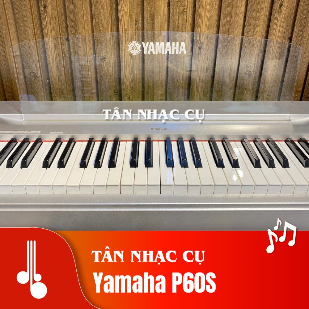 Đàn piano điện Yamaha P60S màu bạc với bàn phím 88 phím tại cửa hàng TÂN NHẠC CỤ