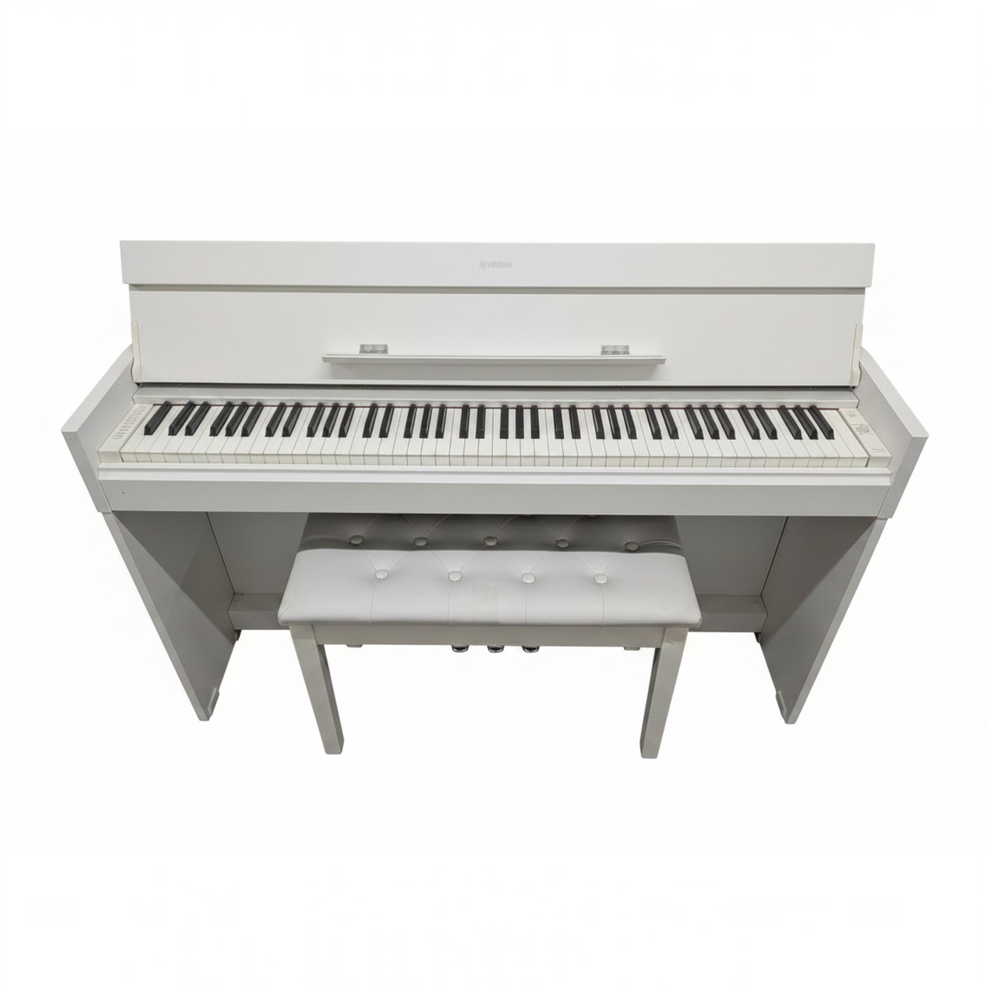 Đàn piano điện TÂN NHẠC CỤ Yamaha YDP-S52 màu trắng thiết kế mỏng gọn với ghế ngồi đồng bộ