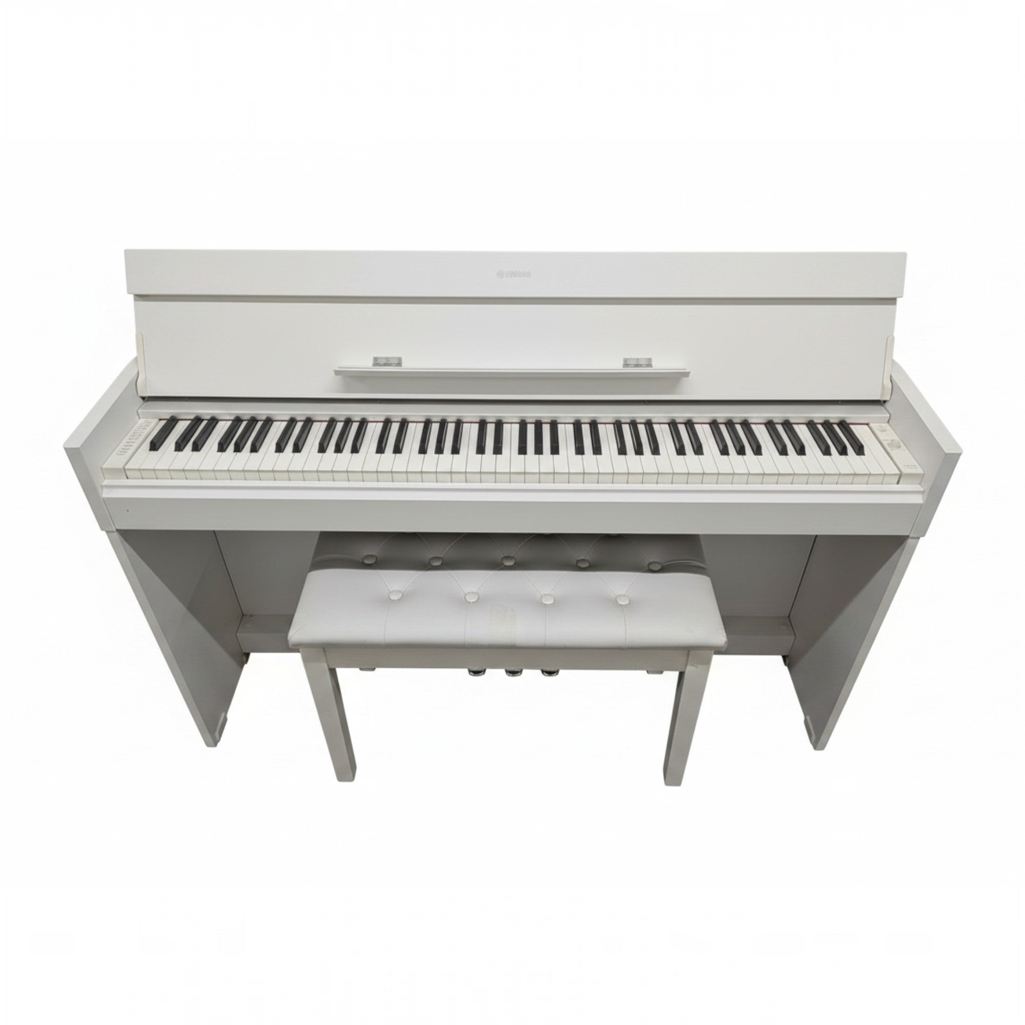 Đàn piano điện TÂN NHẠC CỤ Yamaha YDP-S52 màu trắng thiết kế mỏng gọn với ghế ngồi đồng bộ