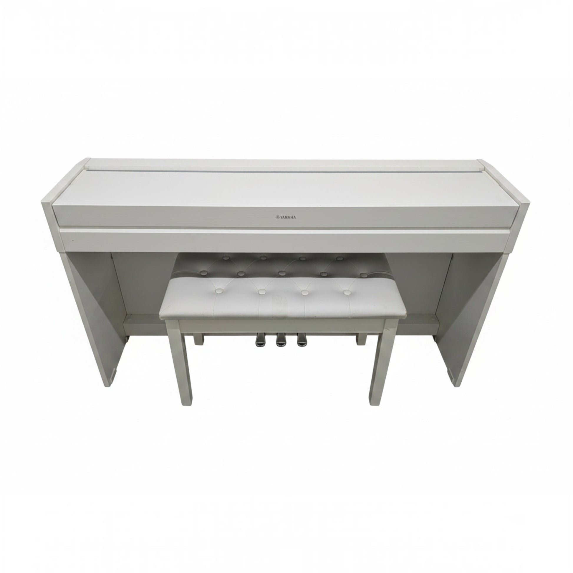 Đàn piano điện Yamaha YDP-S52 màu trắng sang trọng tại TÂN NHẠC CỤ với thiết kế tủ mỏng gọn và ghế ngồi đồng bộ