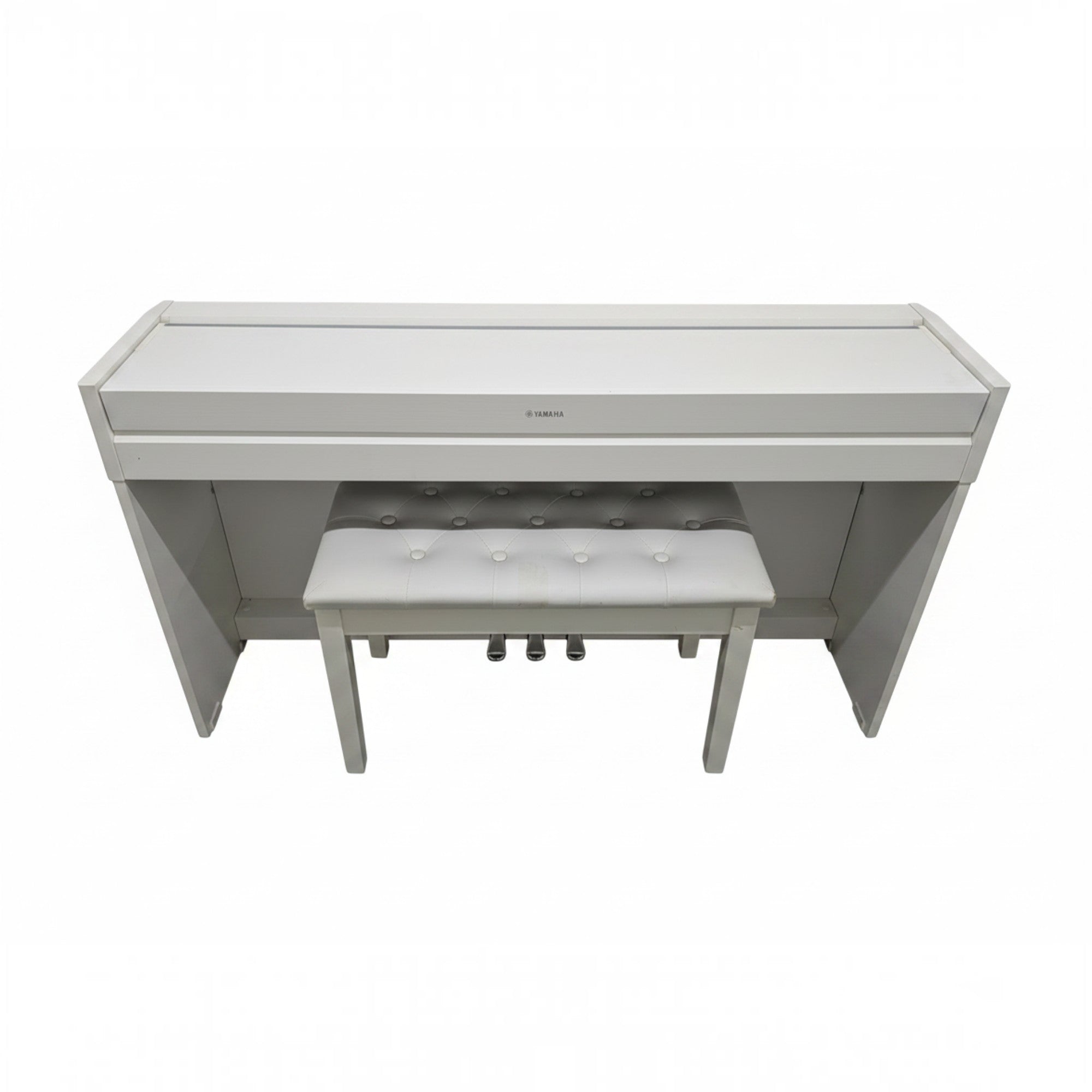 Đàn piano điện Yamaha YDP-S52 màu trắng sang trọng tại TÂN NHẠC CỤ với thiết kế tủ mỏng gọn và ghế ngồi đồng bộ
