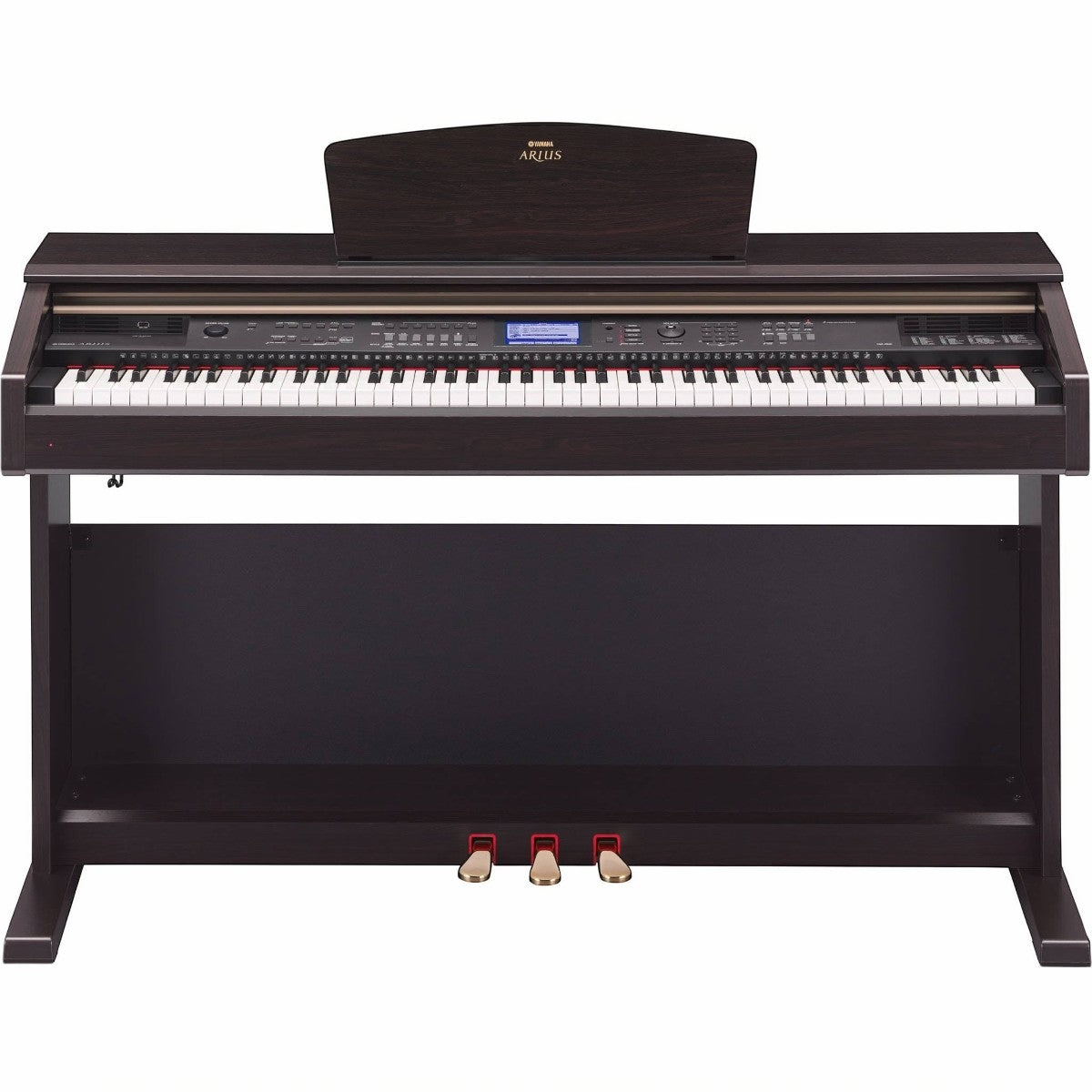 Đàn piano điện Yamaha YDP-V240 màu gỗ hồng sắc đậm sang trọng tại TÂN NHẠC CỤ với bàn phím GHS và màn hình LCD