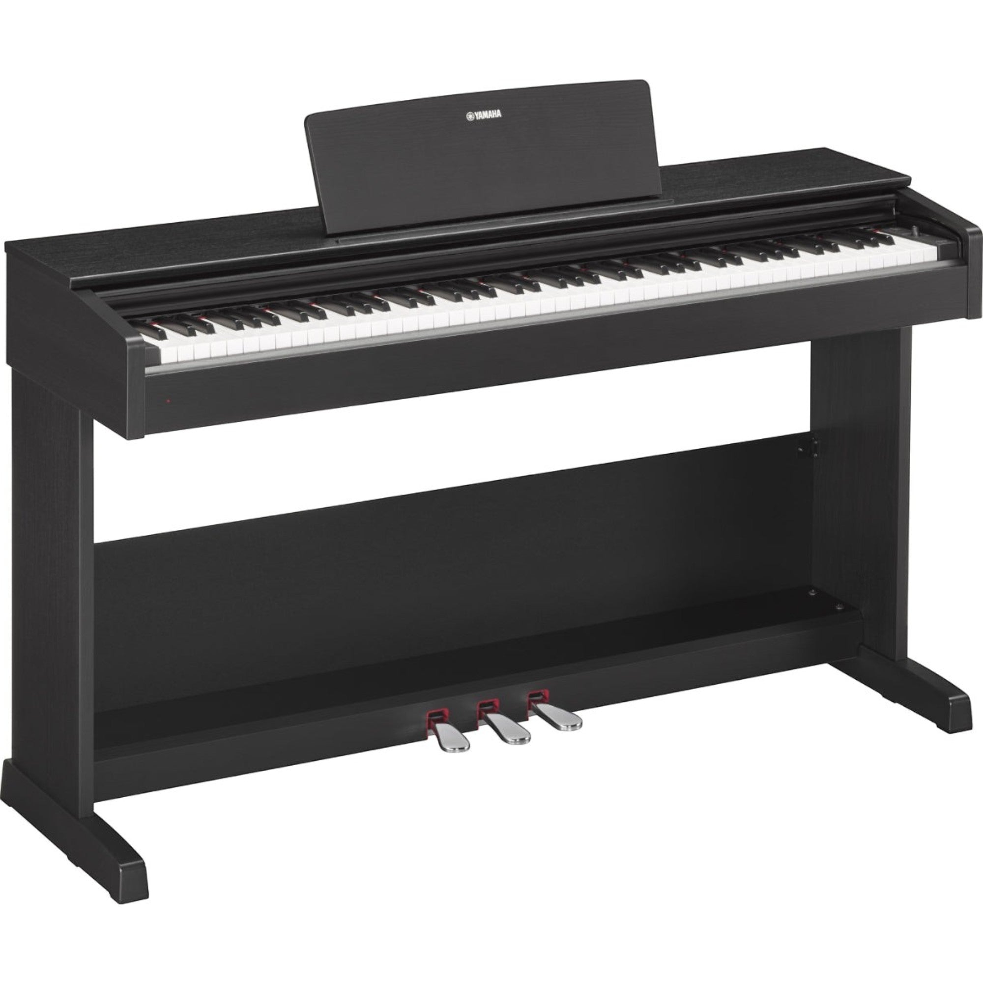 Đàn piano điện Yamaha YDP-103 màu đen tại TÂN NHẠC CỤ với thiết kế dáng tủ, bàn phím 88 phím và 3 pedal.