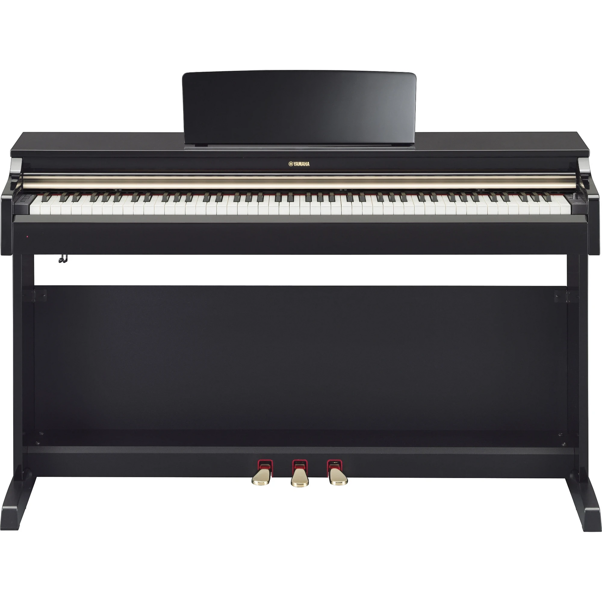 Đàn piano điện TÂN NHẠC CỤ Yamaha YDP-162 màu đen dáng tủ sang trọng với bàn phím GH và 3 pedal kim loại