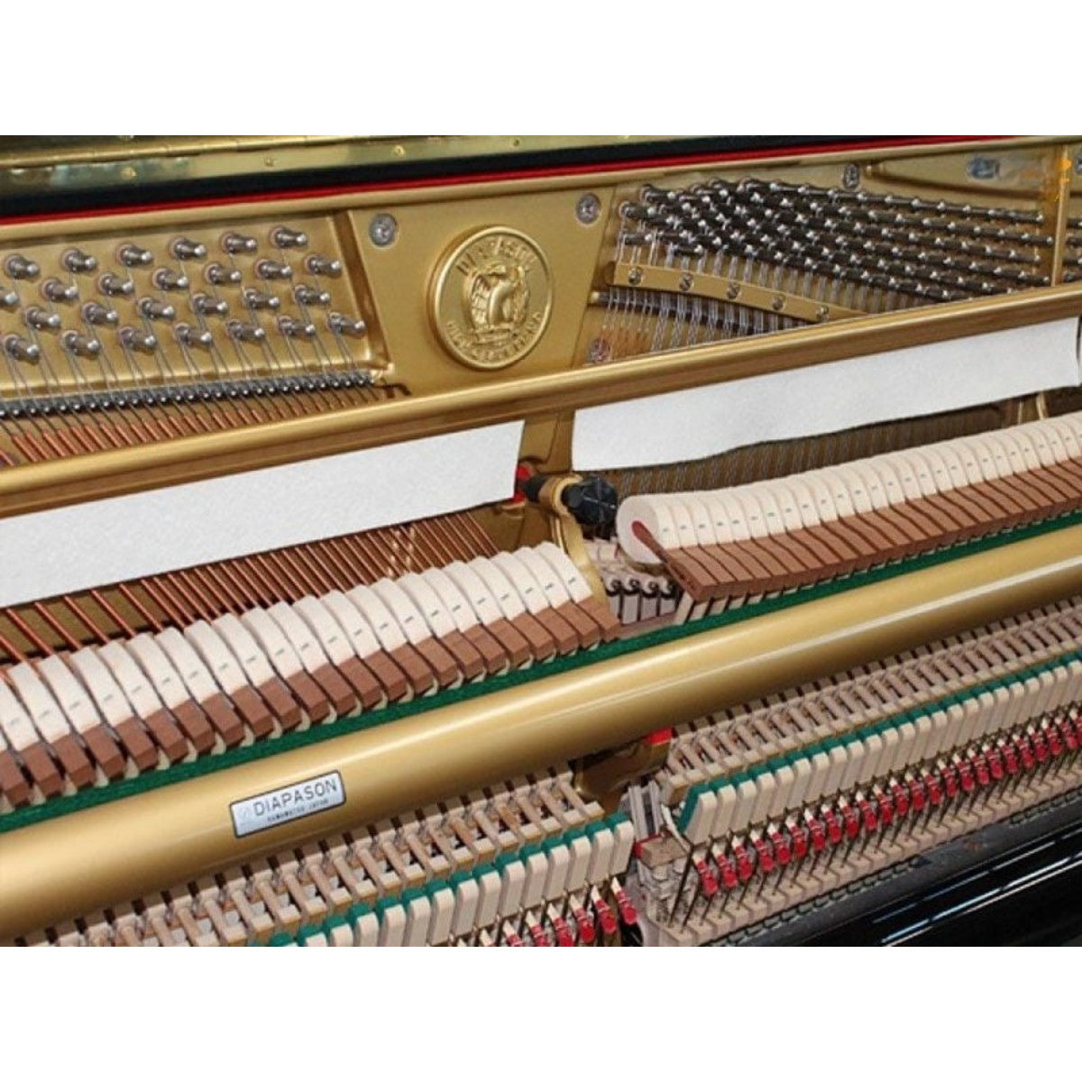 Bộ máy đàn piano cơ Diapason D66W cao cấp với khung gang vàng và búa đàn tinh xảo tại TÂN NHẠC CỤ