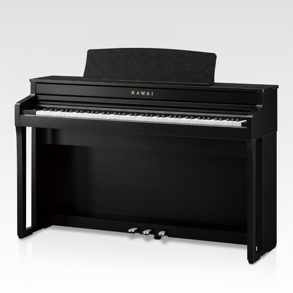 Đàn piano điện TÂN NHẠC CỤ Kawai CA59 màu đen sang trọng với bàn phím gỗ Grand Feel Compact cao cấp