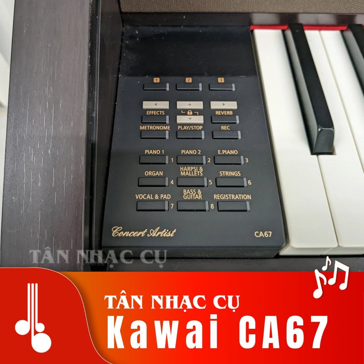 Bảng điều khiển và phím đàn piano điện Kawai CA67 tại TÂN NHẠC CỤ