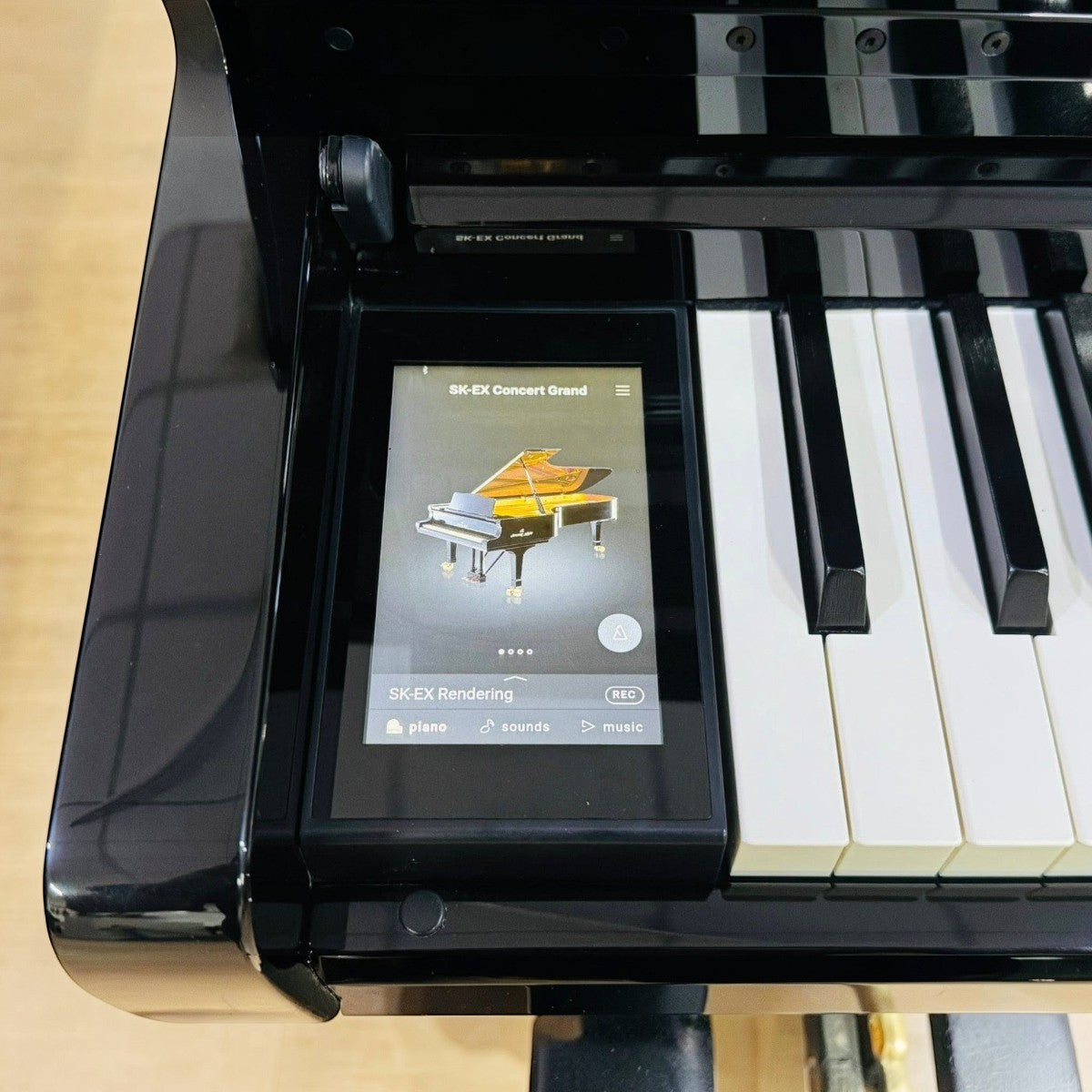 Màn hình cảm ứng LCD 5 inch trên đàn piano điện TÂN NHẠC CỤ Kawai CA99 hiển thị âm thanh đại dương cầm SK-EX