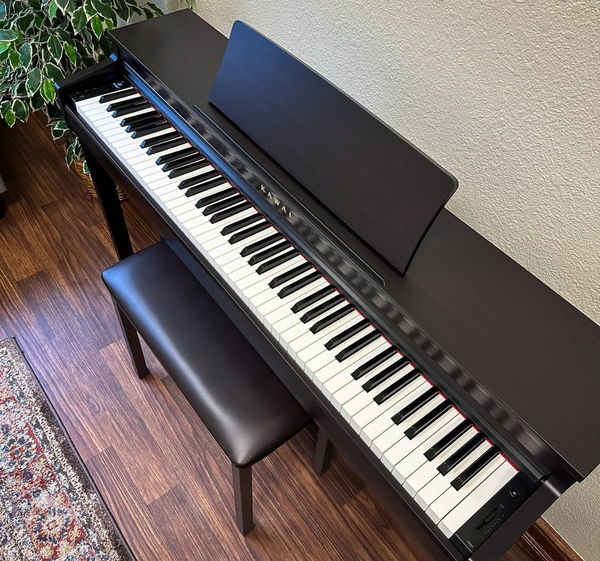 Đàn piano điện Kawai CN201 màu Satin Black sang trọng với thiết kế tủ đàn hiện đại tại TÂN NHẠC CỤ