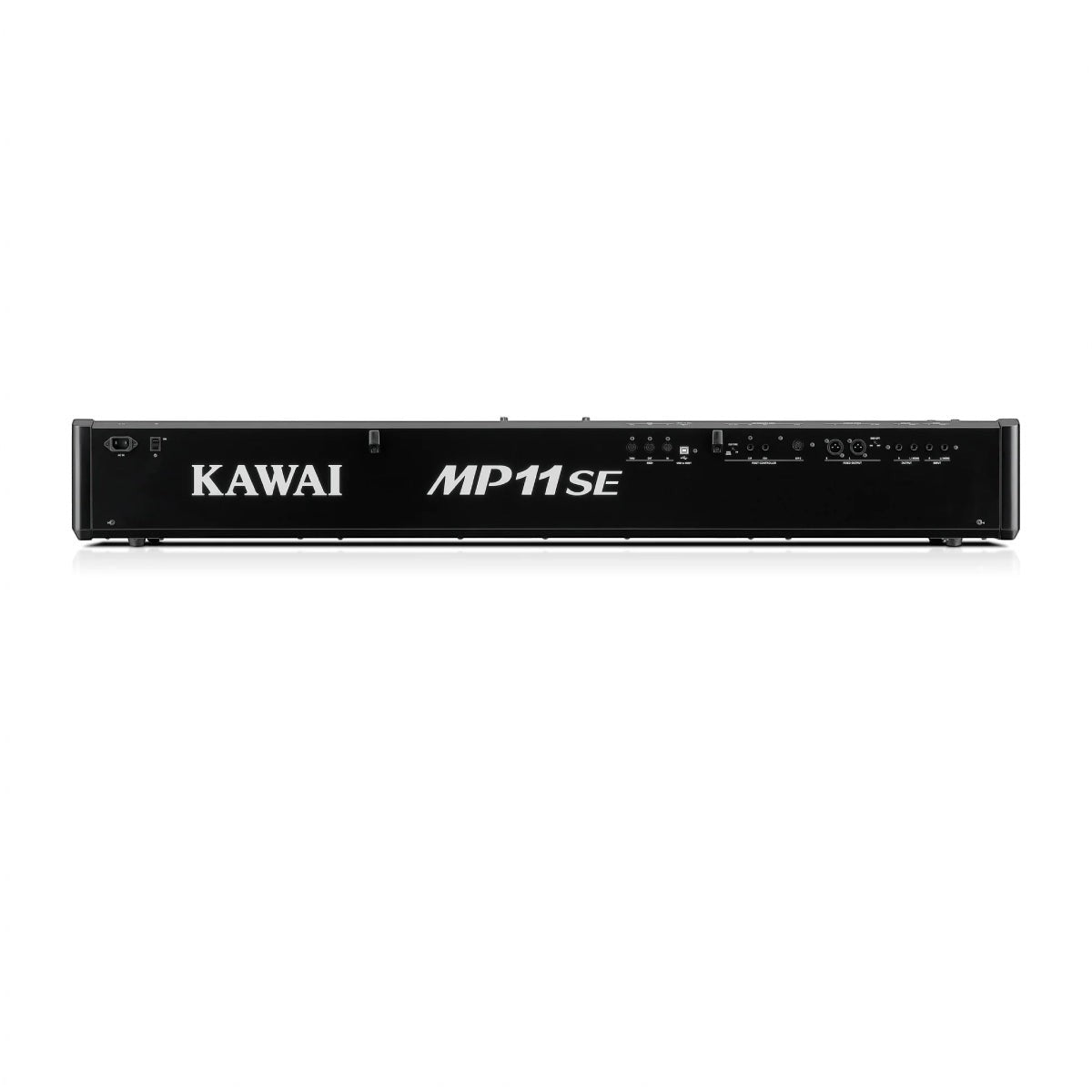 Mặt sau đàn stage piano TÂN NHẠC CỤ Kawai MP11SE màu đen với các cổng kết nối chuyên nghiệp