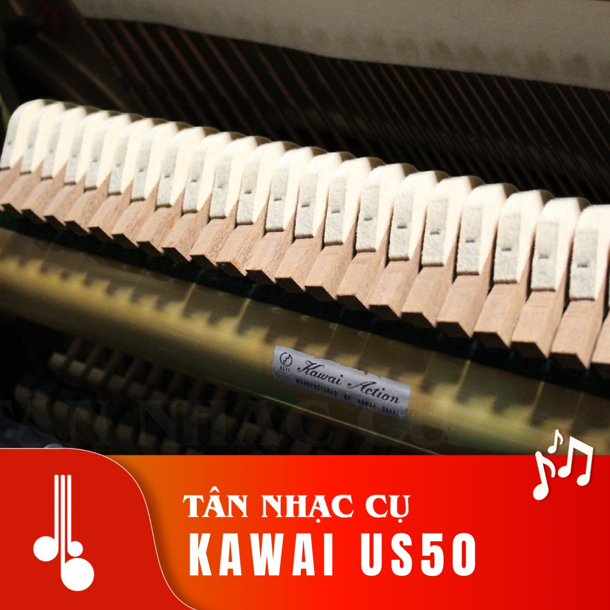 Bộ máy Millennium II với búa đàn chất lượng cao bên trong đàn piano cơ TÂN NHẠC CỤ Kawai US50