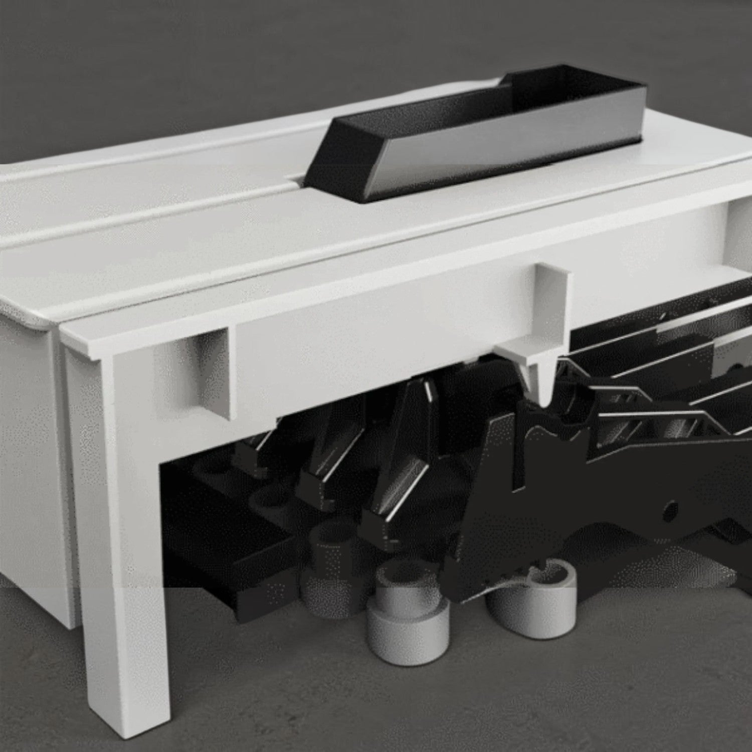 Cận cảnh cơ chế bàn phím WKJ-03 với búa đàn bên trong đàn piano điện Nux NPK200 tại TÂN NHẠC CỤ